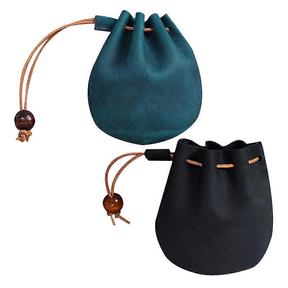 Rectangular Small Coin Pouch 2Pcs Vintage Drawstring Storage Bag For Coins And Jewelry Travel Organizers Perfect For Daily Life