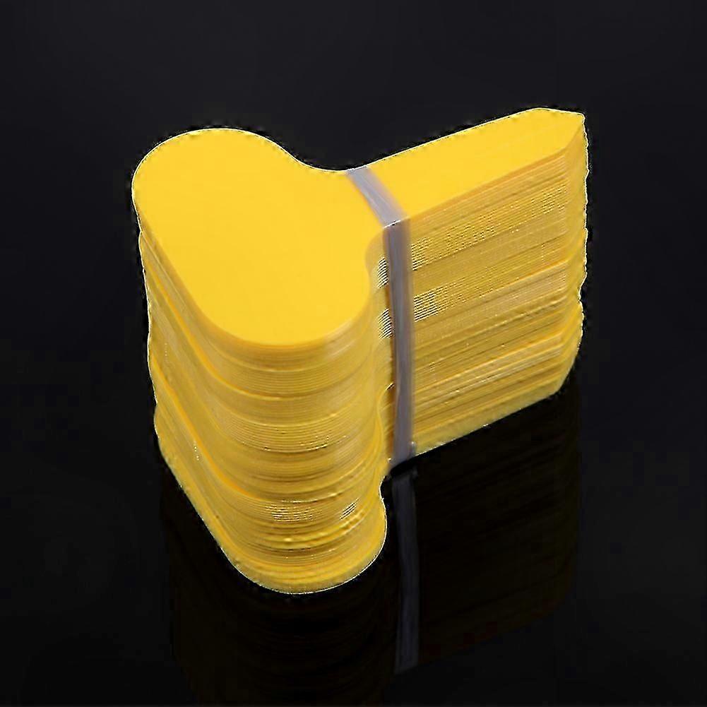 100 Count Yellow T-Shaped Garden Labels for Plant Identification and Organization