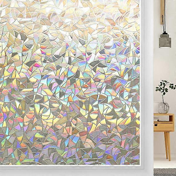2-Piece Decorative Window Film Leaf Pattern Transparent/Multicol