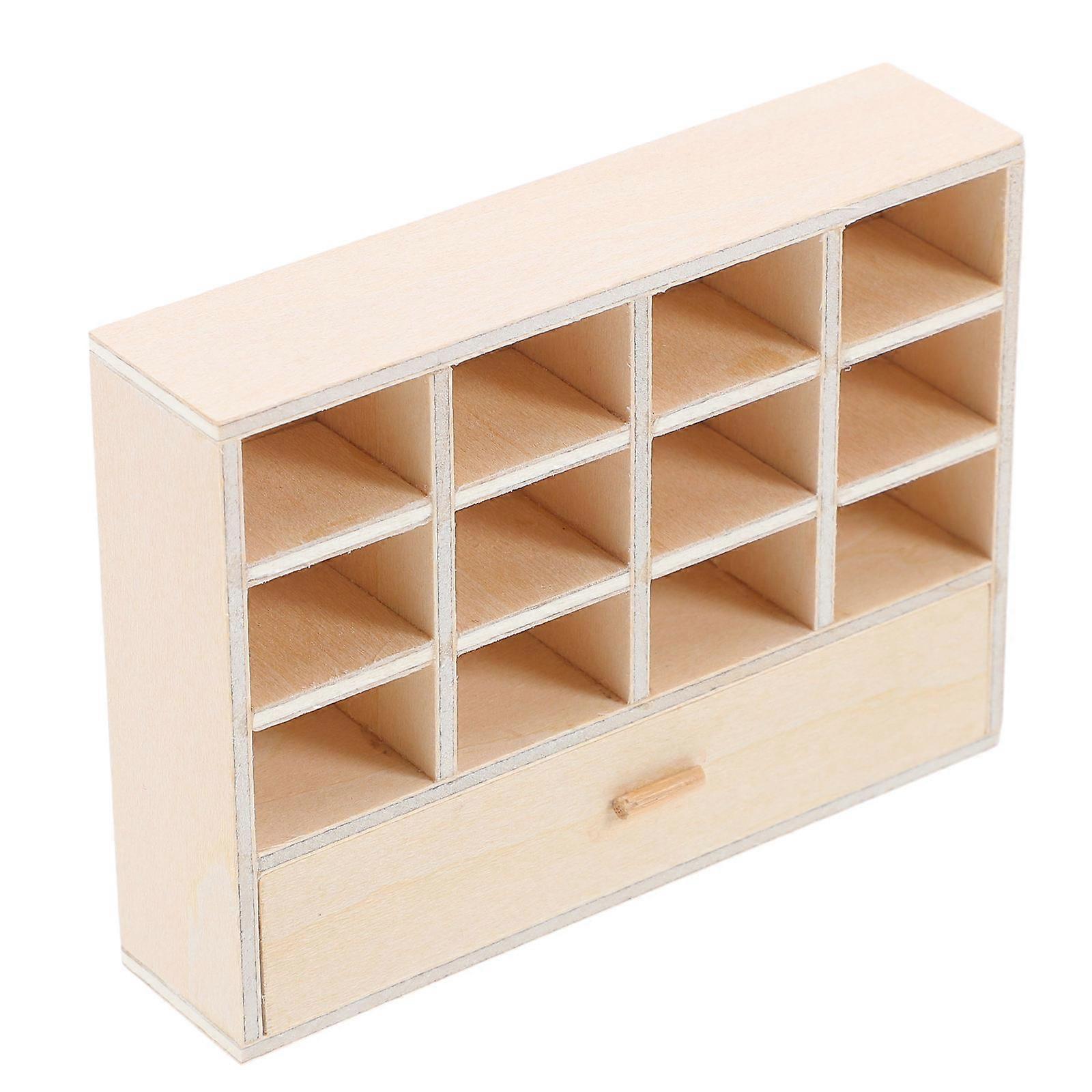 Realistic Storage Cabinet, Small Multifunctional Unit for DIY Dollhouse Decorations