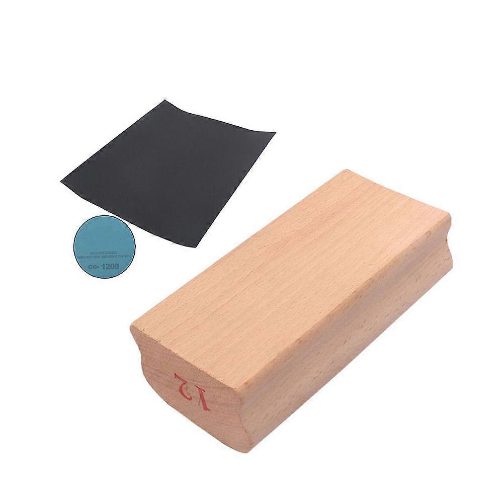 Wooden Sanding Block for Guitar Use Great Luthier Tool for Polishing and Shaping 12 Inch