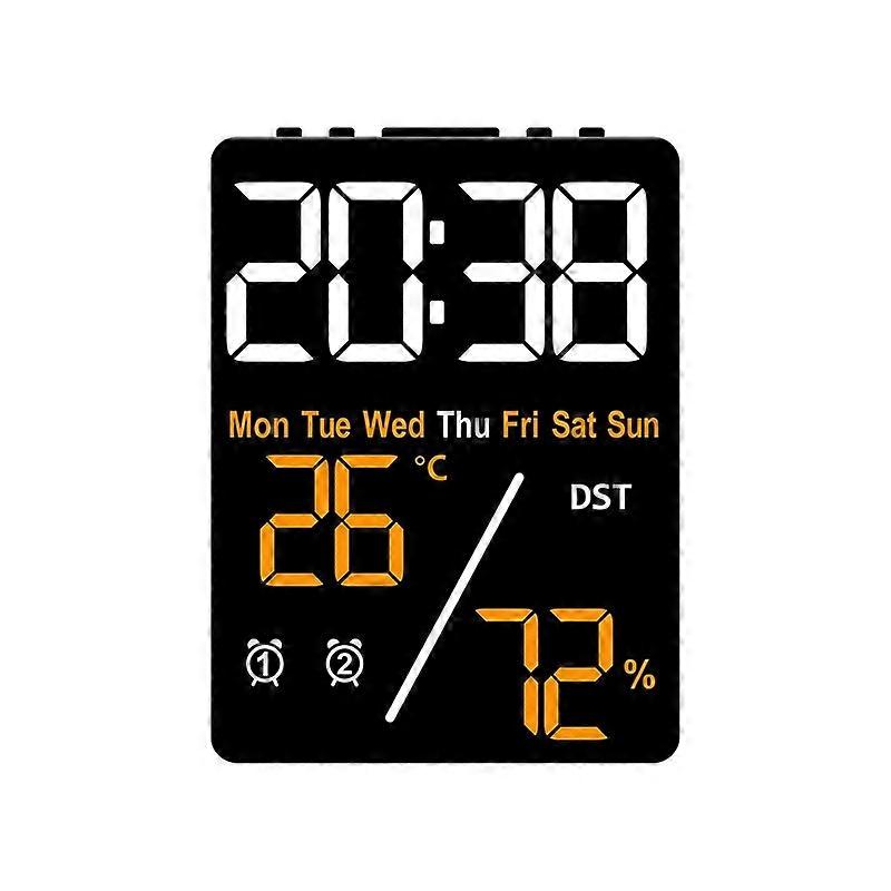 Electronic Alarm Clock Orange Black