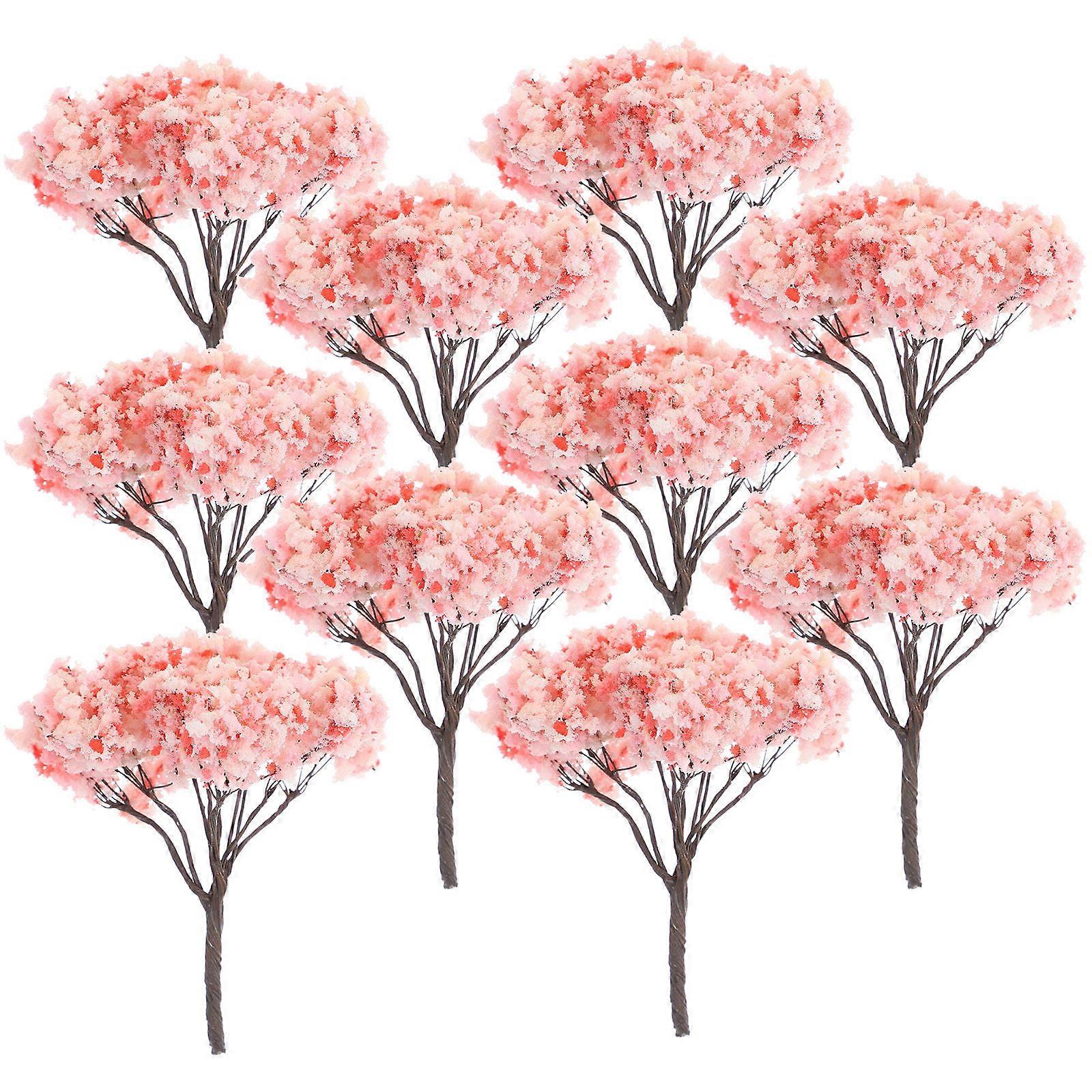 Lifelike Green Succulents Micro Landscape Simulation Tree 10Pcs Pink Color For Gardening Occasion And DIY Projects