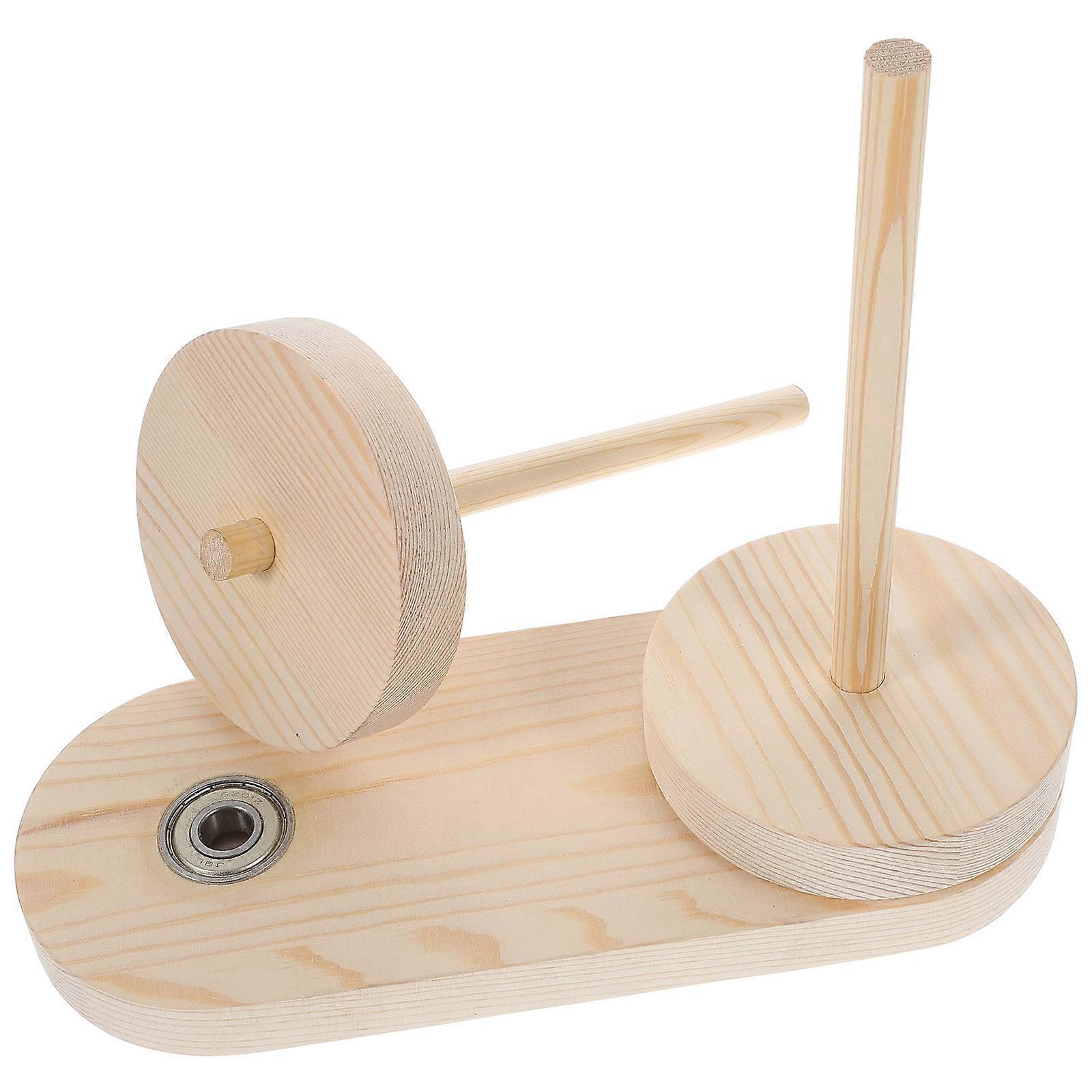 Beige Yarn Storage Holder Rotatable Design for Playing Made of Synthetic Material 1 Pc