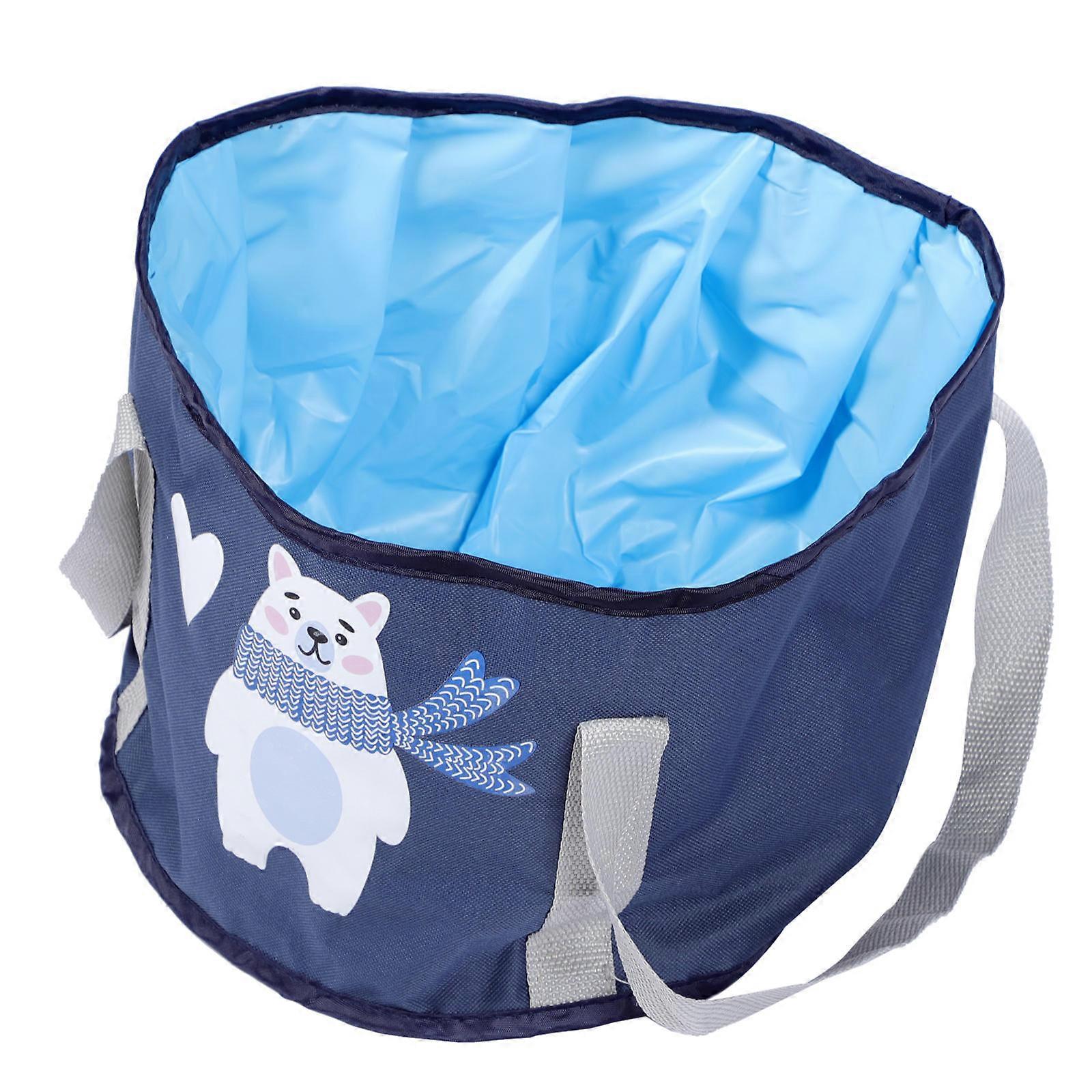 Foldable Foot Bath Water Bucket For Camping And Travel With Waterproof Design 30x30cm 1Pack