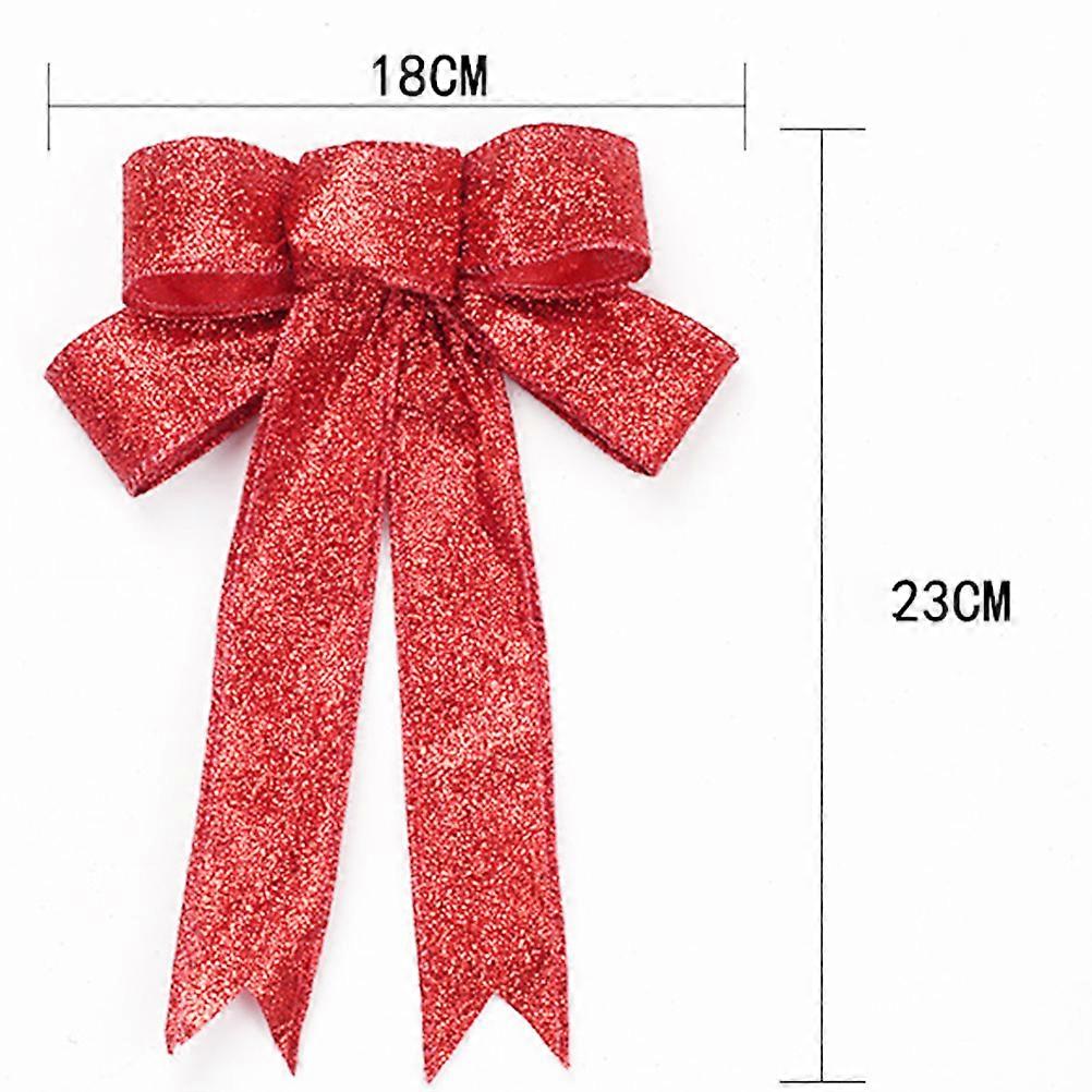 Bow Hanging Ornaments 4Pcs Red Christmas Ribbon Accessories Suitable For Special Occasions With Decorative Function
