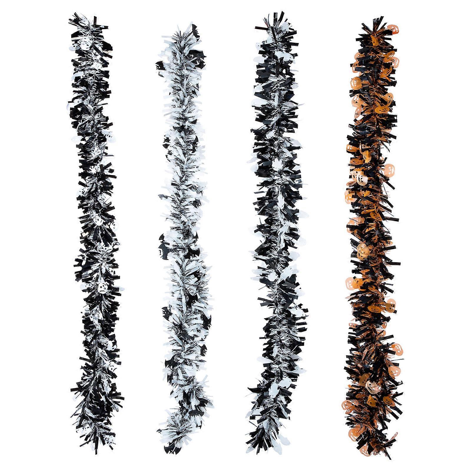 4Pcs Pumpkin Shape Halloween Strip Garlands Ideal For Garden Decoration And Theme Party Props