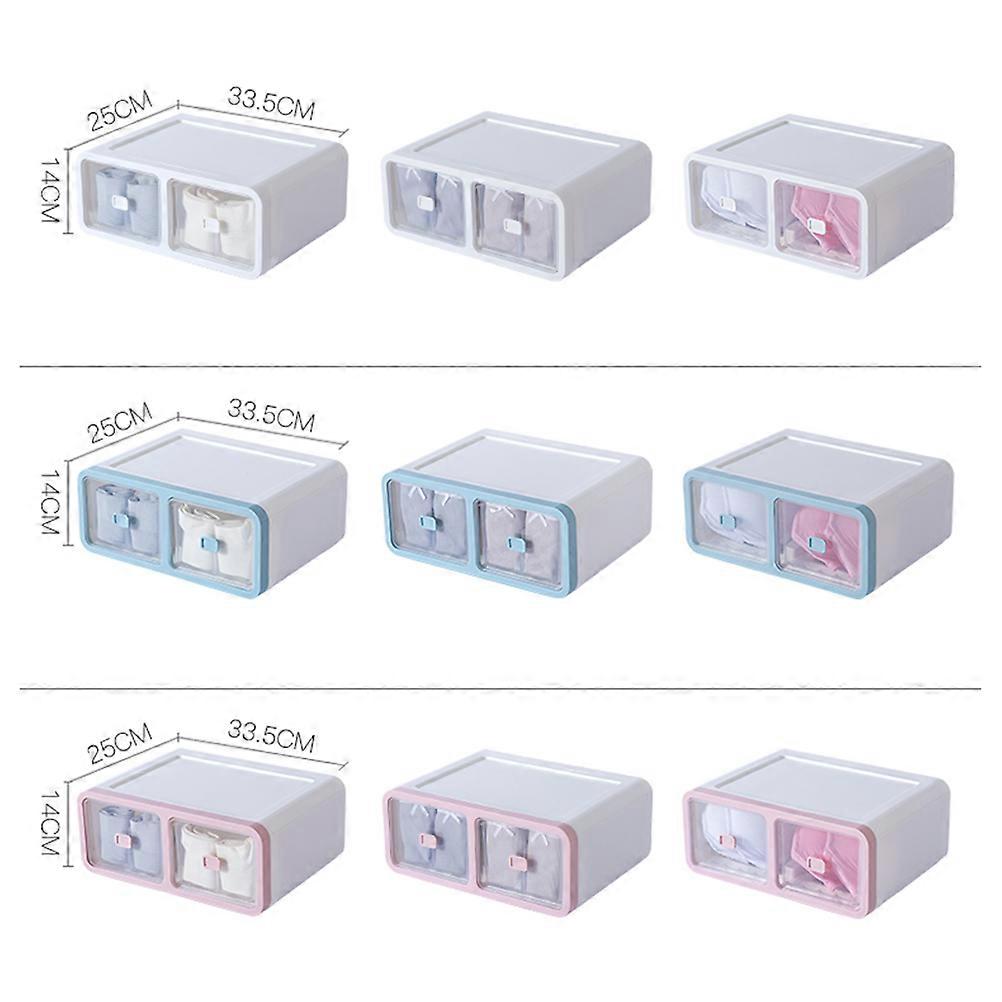 Grid Drawer Organizer For Home Organization With 16 Grids Moisture-proof Blue Plastic Design 1Pack