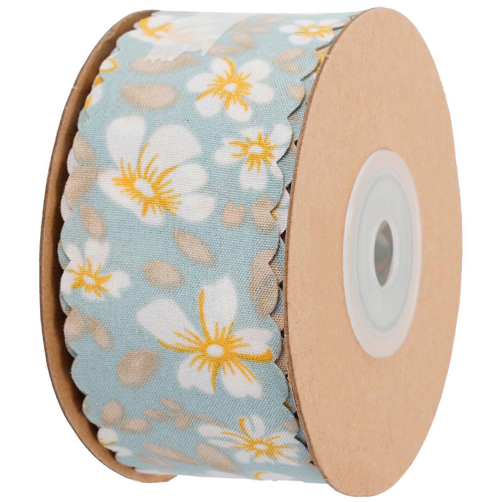 Polyester Floral Ribbon For Christmas And Birthday Present Wrapping Light Roll Perfect For Handicraft Lovers And Personal Use