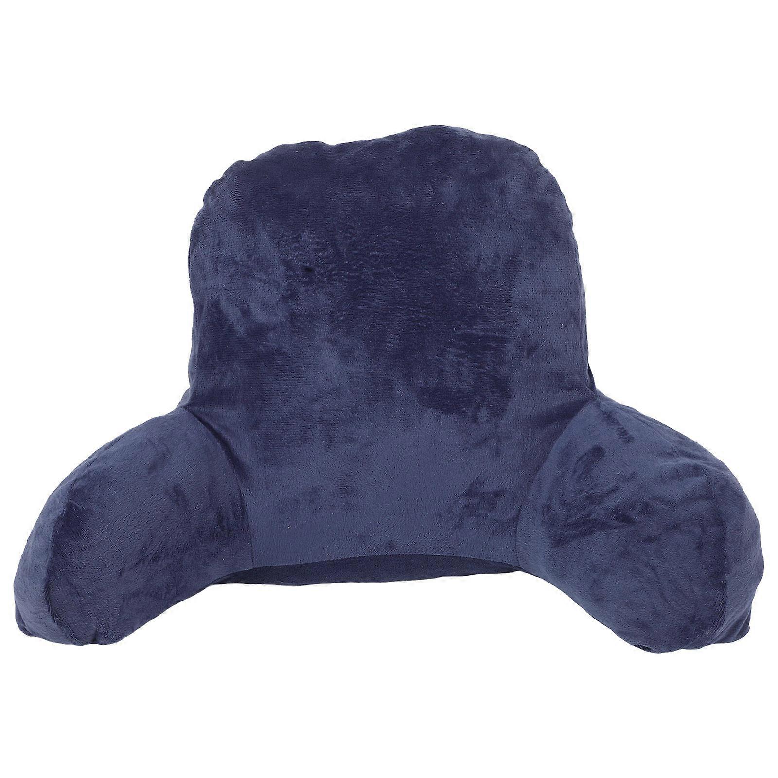 Plush Backrest Pillow For Reading Gaming Lounging Dark Blue 1Pcs Back Support