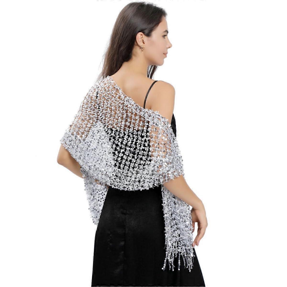Vintage Sequins Women's Scarves and Wraps for Formal Parties