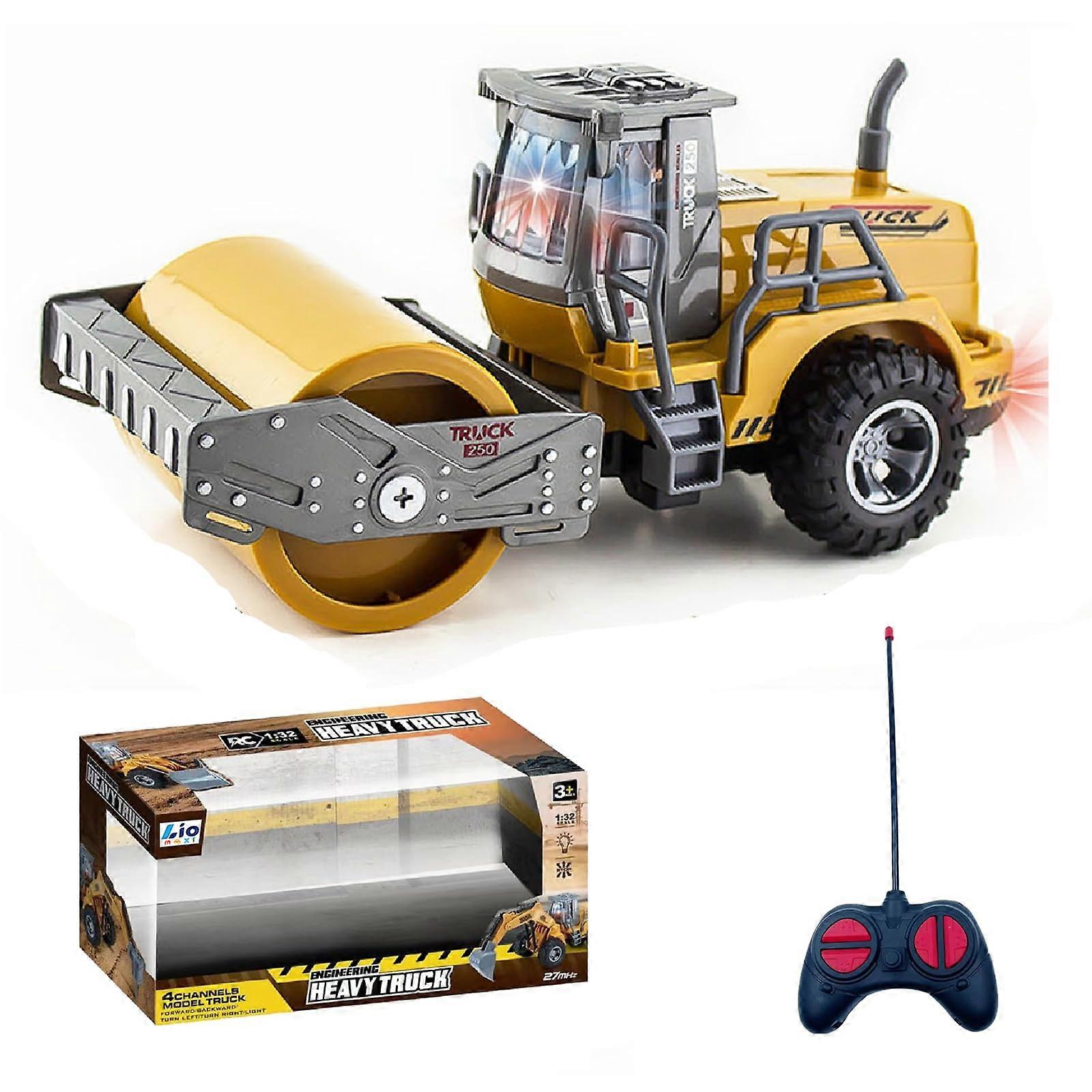 1:32 Remote Control Excavator Tractor Toy for Kids with Flashing Lights and Full Functionality, Construction Vehicle