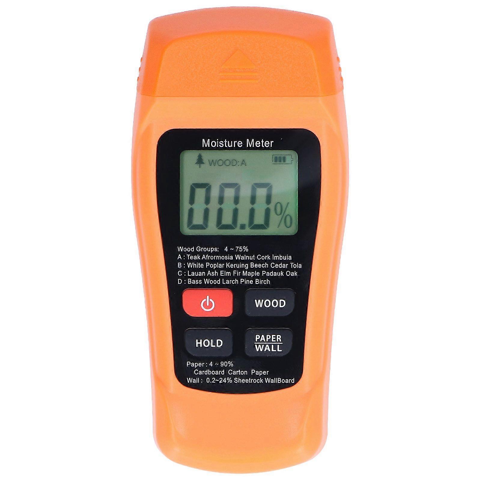 MT18 Digital Moisture Detector Backlit LCD Display Wood Moisture Meter for Wood Building Material Paper Floor