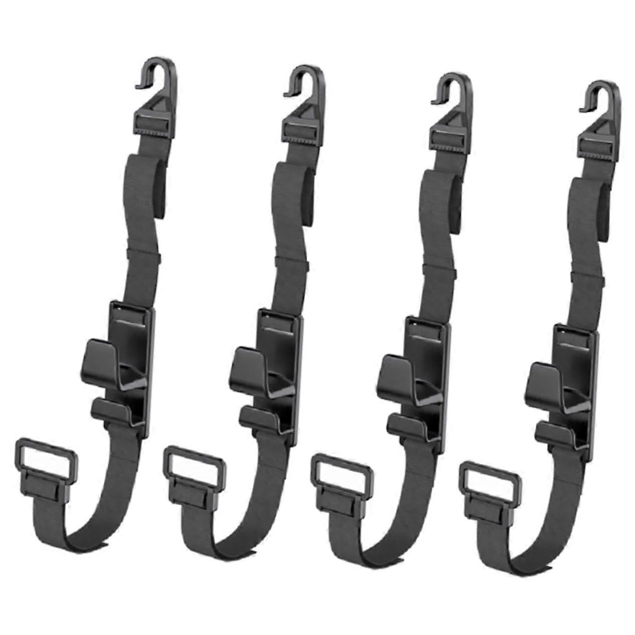 Headrest Hooks Pack Of 4 For Back Seat Storage And Organization, Universal Fit For Most Vehicles, Removable 35x3.5 cm