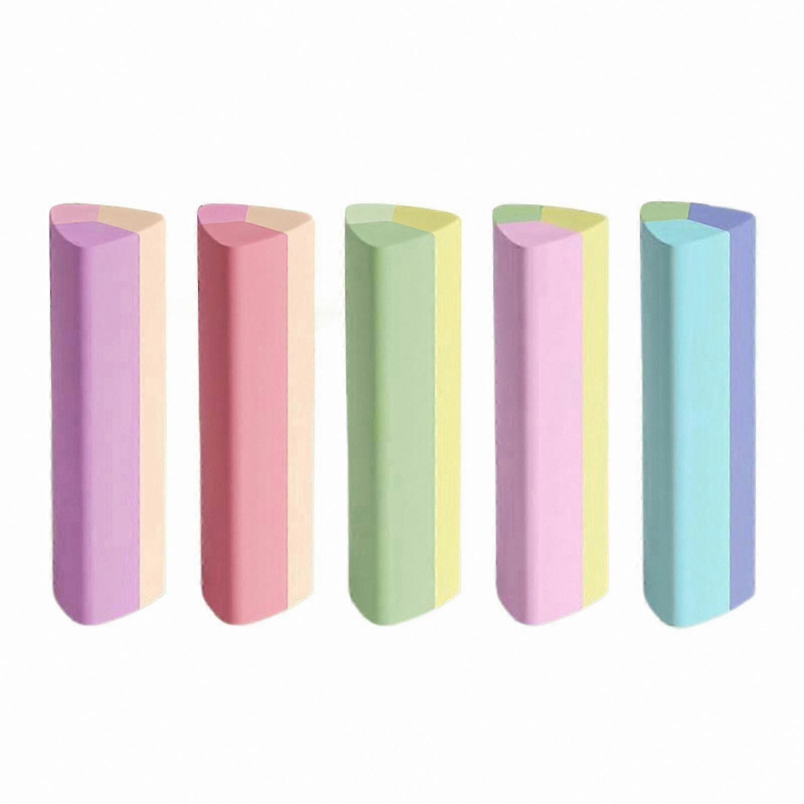 5-Pack Triangular Rubber Erasers for School, Soft and Aesthetic Design