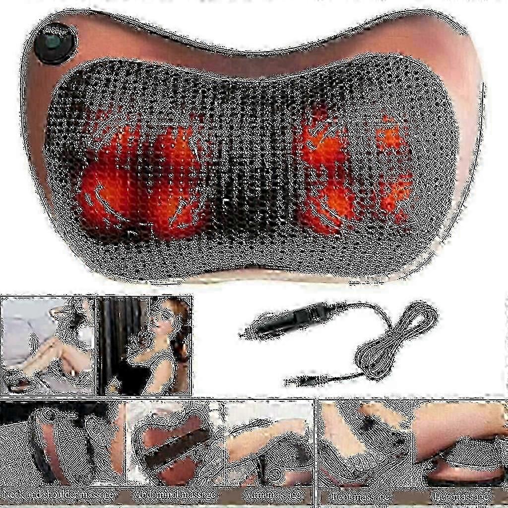 Shiatsu Neck and Shoulder Massage Pillow with Infrared Heat and 3D Kneading