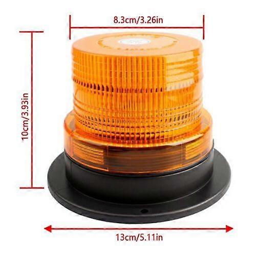 LED Warning Light Car Auto Amber Lamp Magnetic Flashing Strobe Beacon Emergency