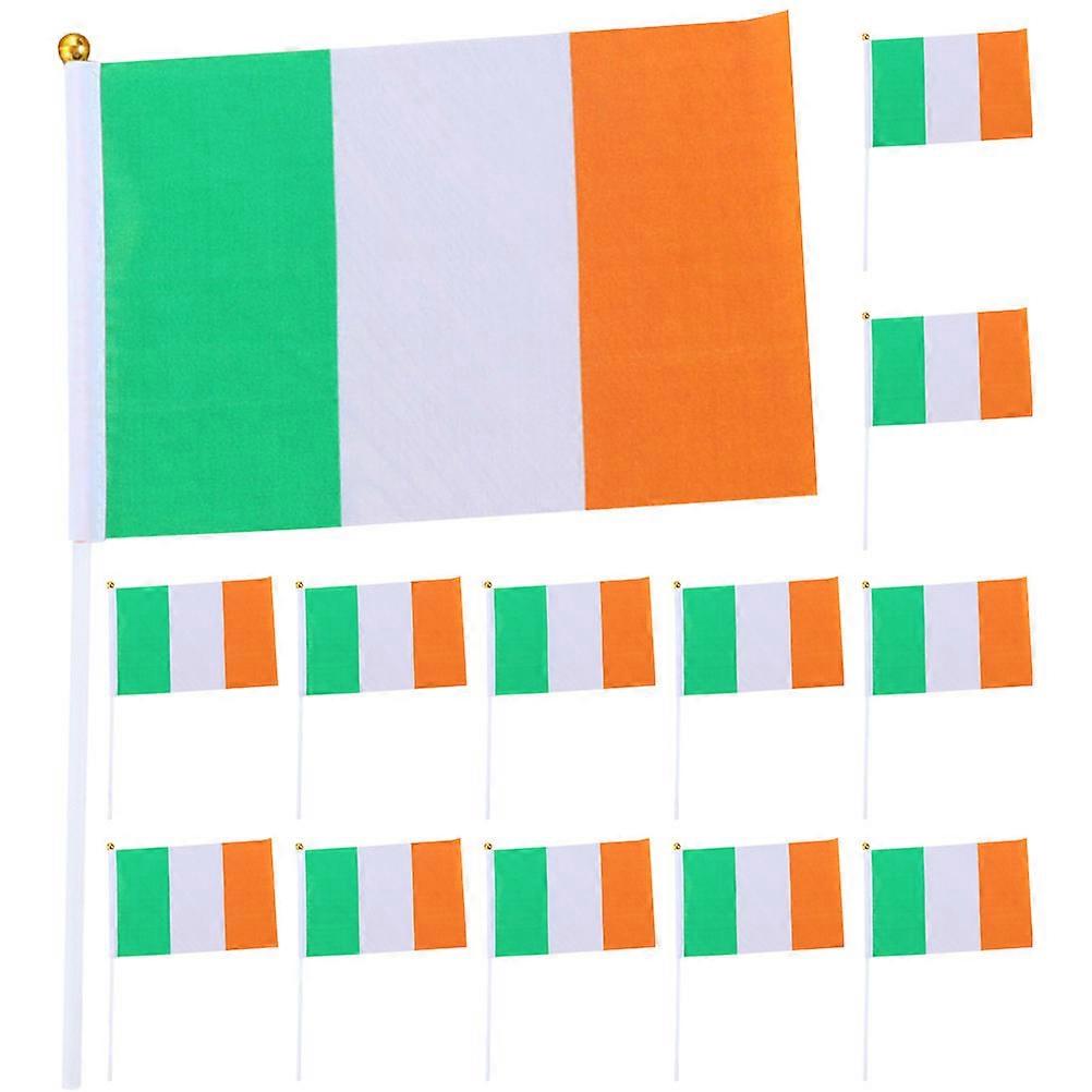 Mini Ireland National Flags 40Pcs Ideal For Home Decor And Outdoor Events Featuring A Unique Handheld Flag Design For Patriotic Display