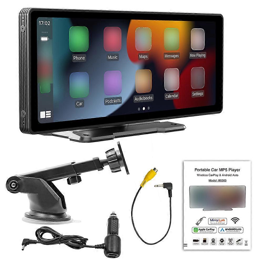 Lecteur MP5 stéréo de voiture de 9,3 pouces avec appel mains libres Bluetooth Prise en charge de la radio FM Carplay Android Auto pour les voitures