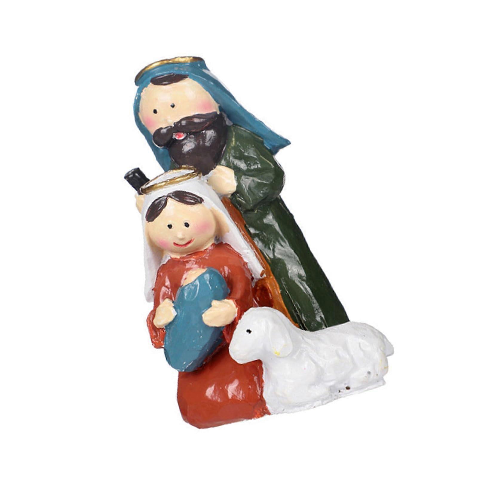 Exquisites Sculpture Resin Scene Nativity Scene Figurine Suitable For Decorations And Family Religious Displays Ref: 2692