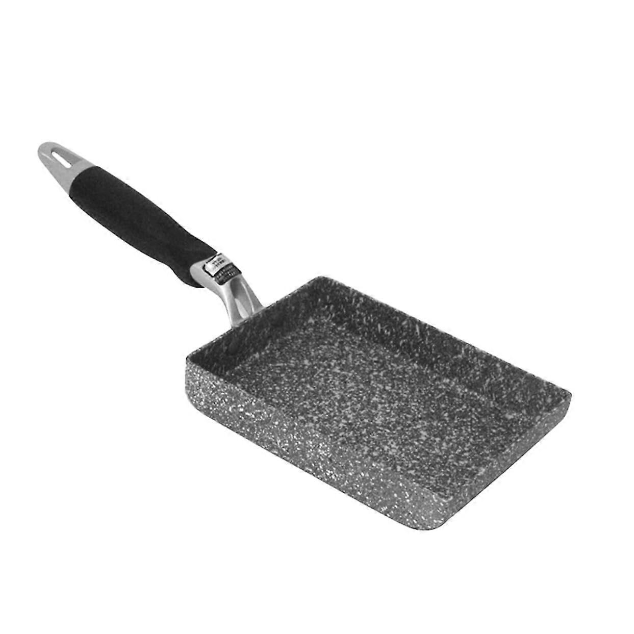 Medical Stone Frying Pan NonStick Rectangular Pancake Omelette Pan Easy Flip Nonstick Lid Induction Hob Safe