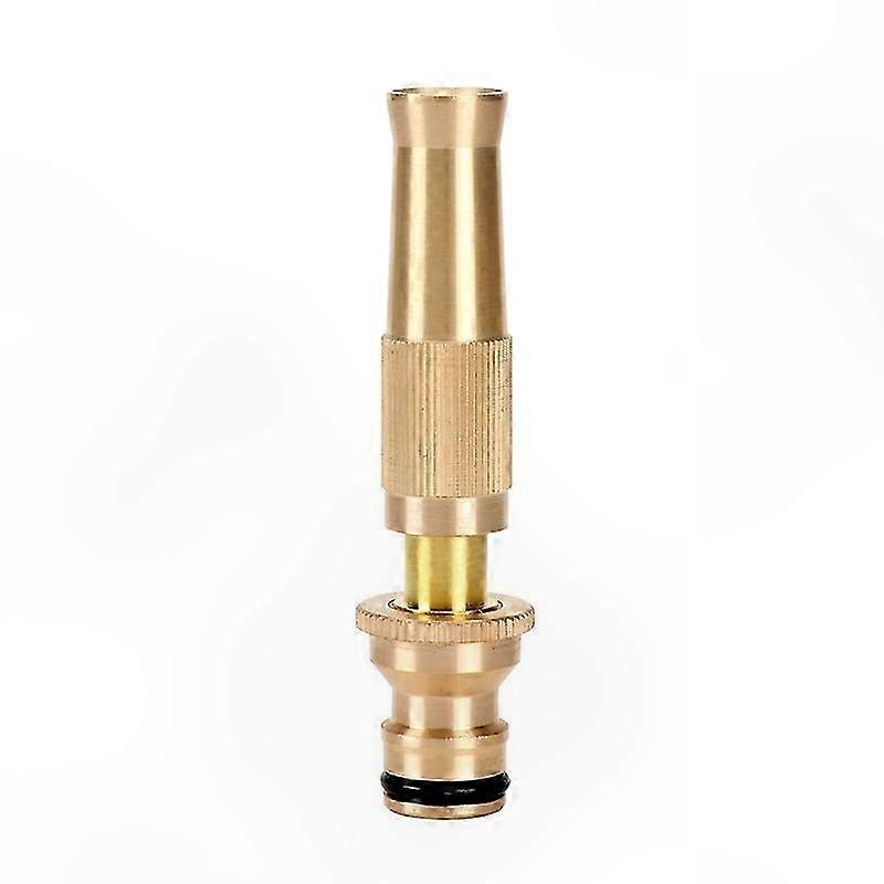 Durable Brass Garden Hose Nozzle with Adjustable High-Pressure Function for Outdoor Cleaning and Watering Tasks