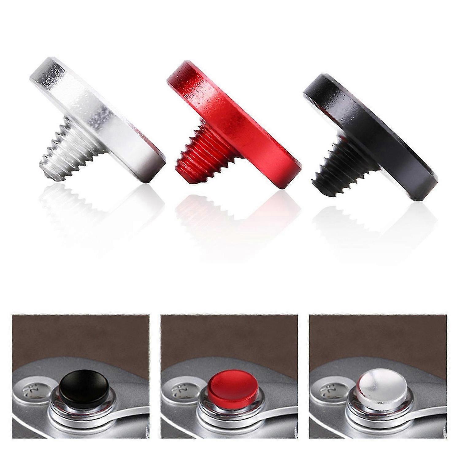 3pcs Universal Aluminium Alloy Camera Shutter Release Buttons with Concave Surface