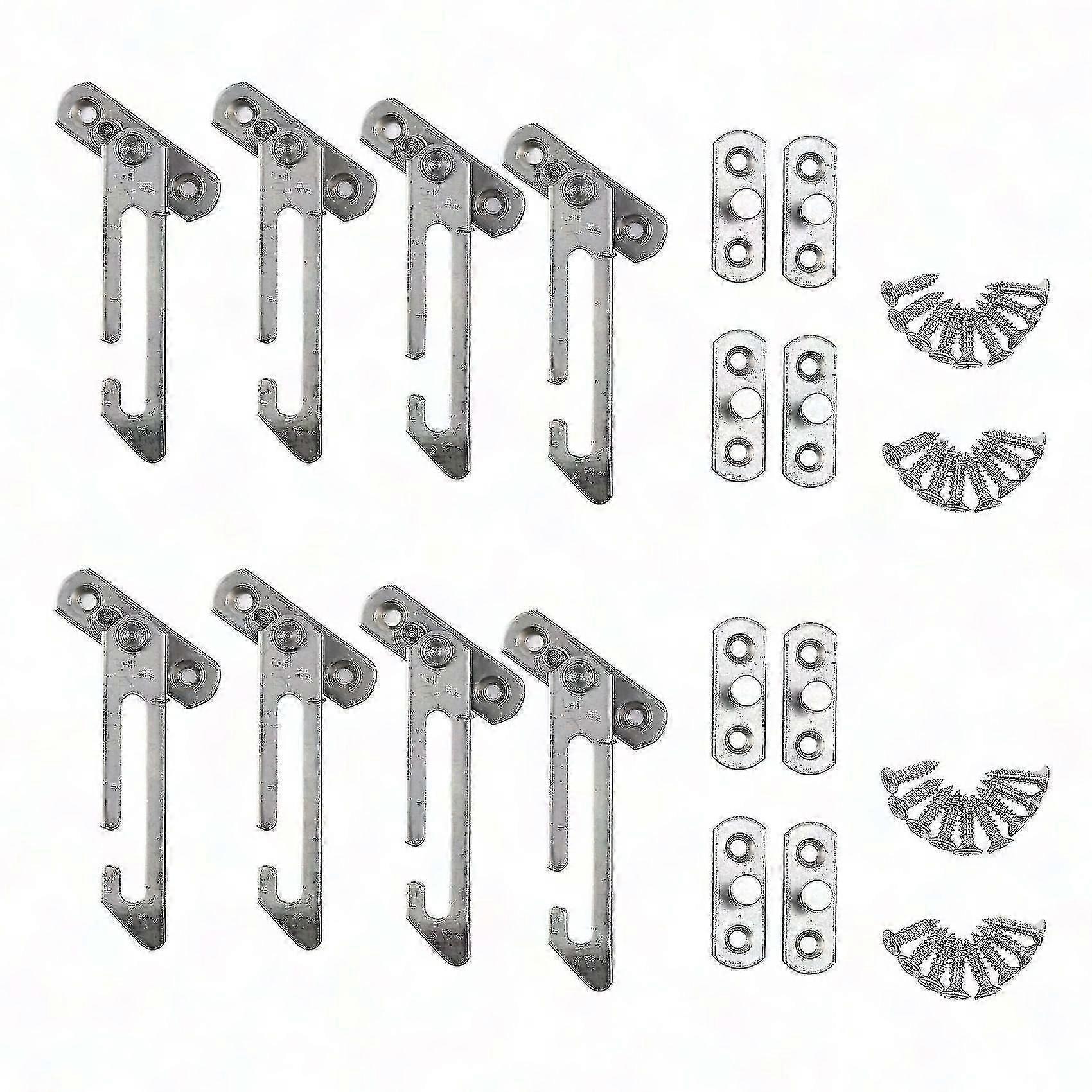 8 Pack Window Restrictor Locks - Stainless Steel Child Safety Hooks with Screws (WS)