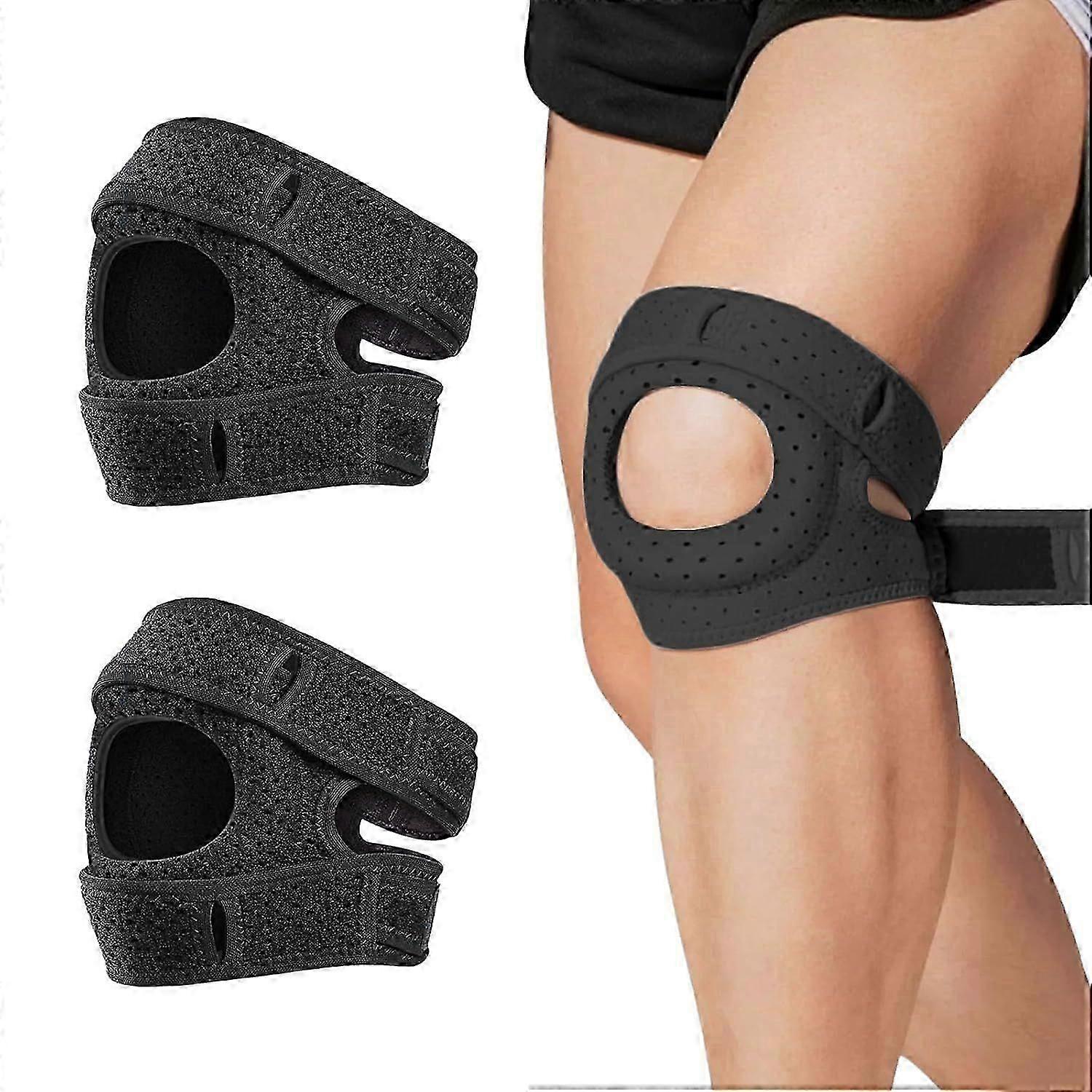Ortho Knee Support, 2τμχ Ρυθμιζόμενα Ορθογόνατα Επιγονατίδες, Ρυθμιζόμενο Στήριγμα Γόνατος με Πλευρικούς Σταθεροποιητές, για Δρομείς, Τένις, Αρθρίτιδα Επιγονατίδες-