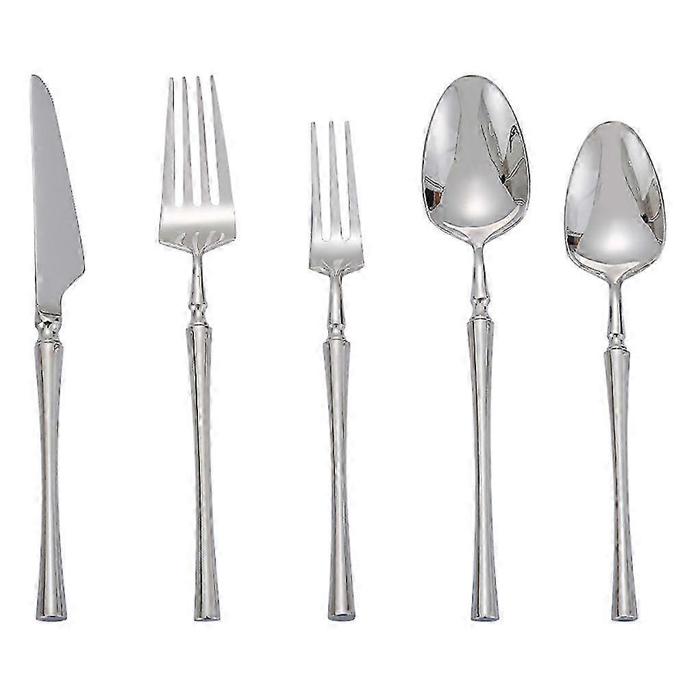 Set of 5pcs Cutlery, Table Utensils (Silver Color)