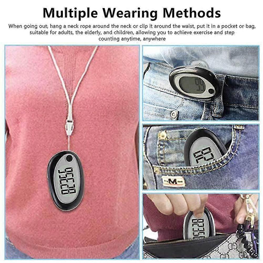 Walking 3D Pedometer Simple Step Counter Walking Distance Counter Daily Monitor