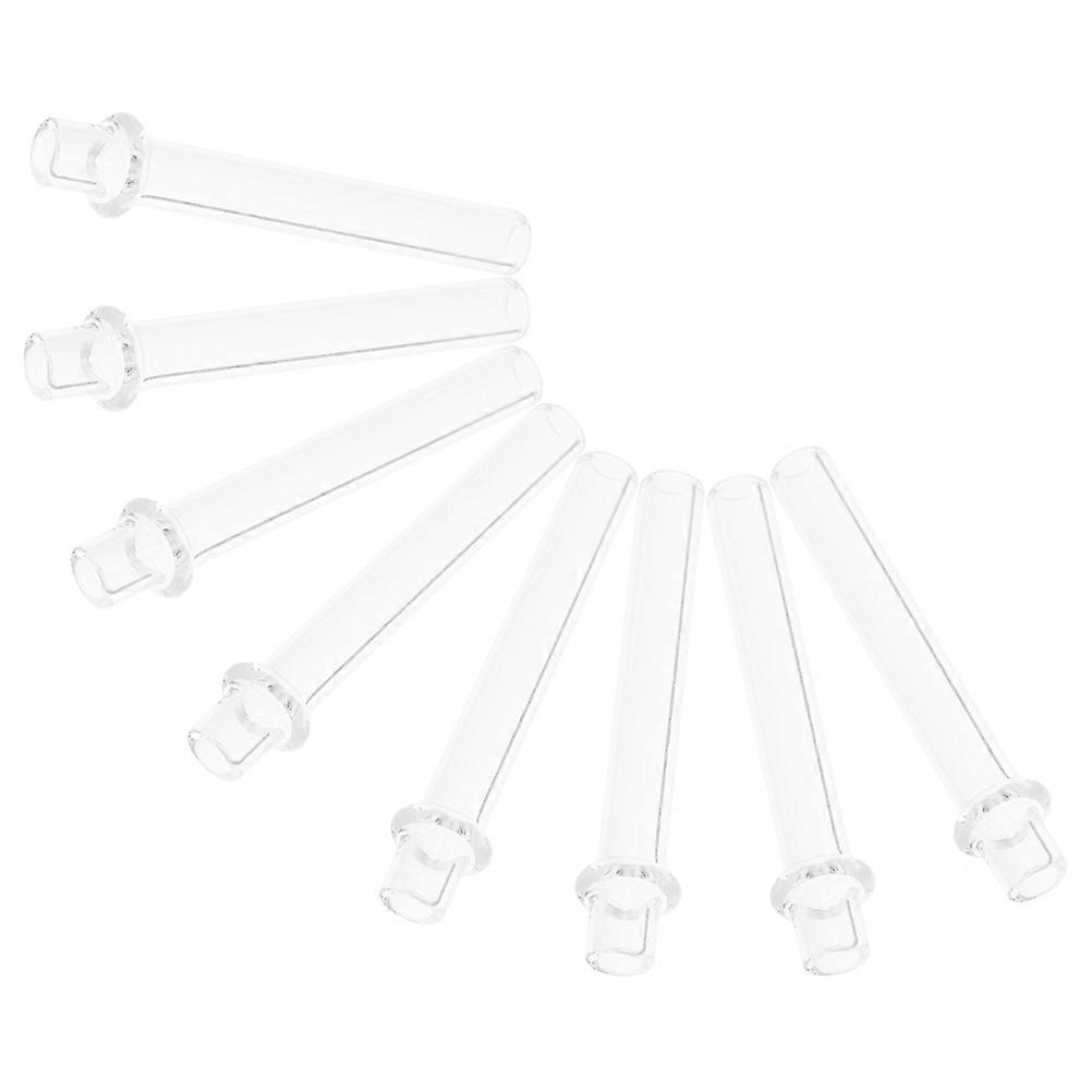 8pcs Glass Wick Holders for Oil Lamps – Transparent Replacement Tubes for Kerosene Lanterns, Efficient Burning & Low Maintenance