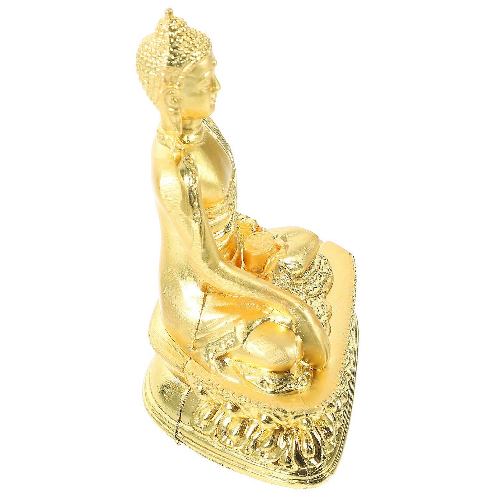 Golden Buddha Ornament for Decoration Realistic and Copper Alloy Small Size Design