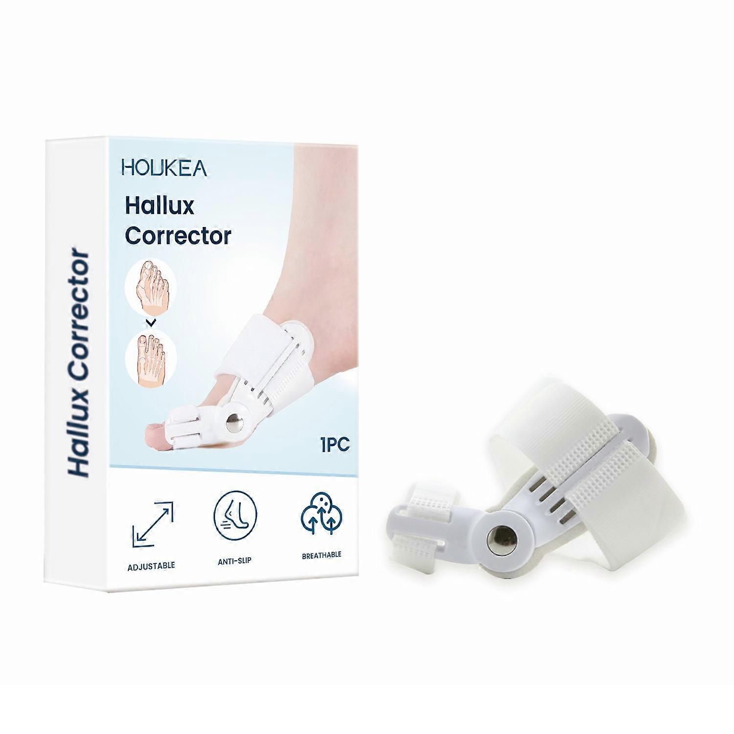 1-6PCS HOUKEA HK-B05-0044-01 Toe Care Separator Bunion Corrector Adjustable Comfortable Foot Support