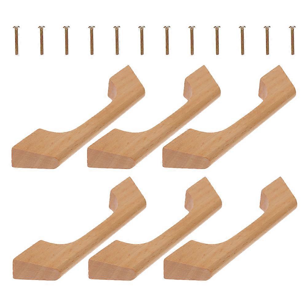 Durable Light Brown Wood Cabinet Handles 18 Pcs Easy Installation Knobs Ideal For Furniture Users And Homeowners