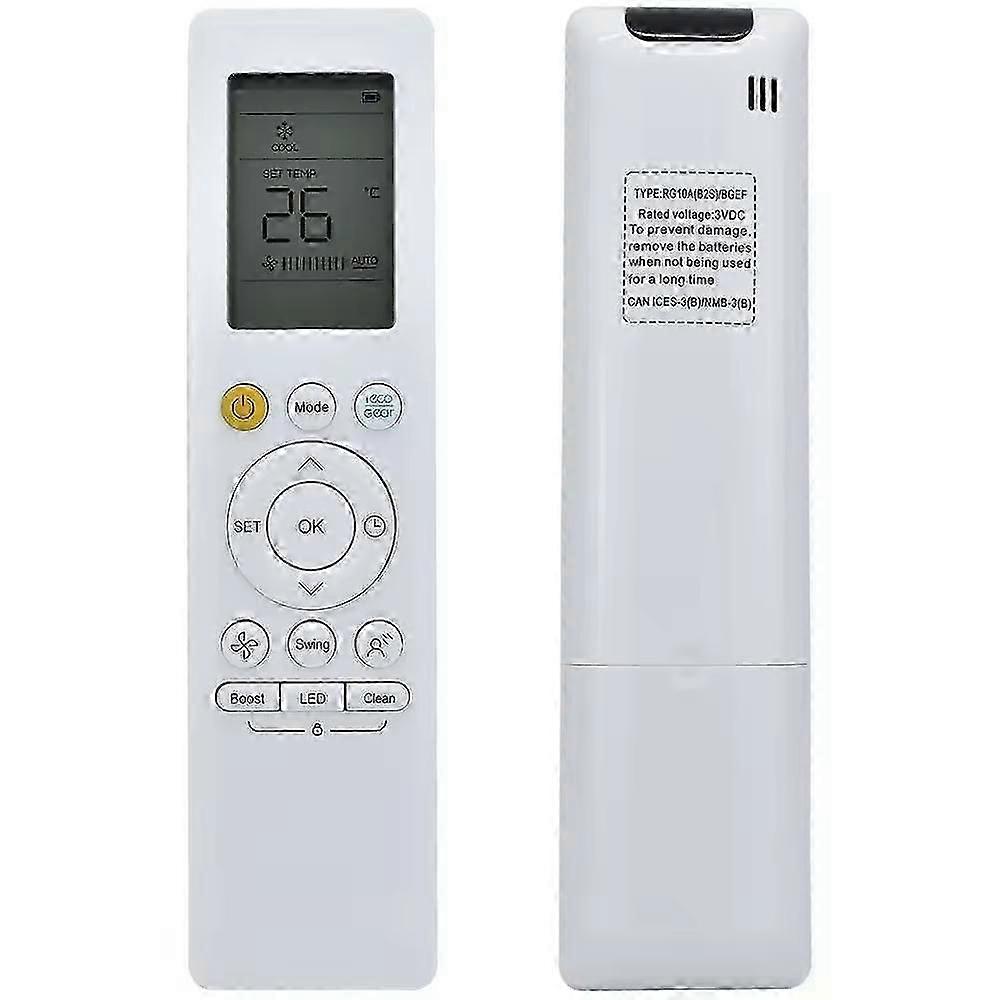 Midea AC Remote RG10A(B2S)/BGEF - Compatible with RG10A1(E2S)/BGEF Model