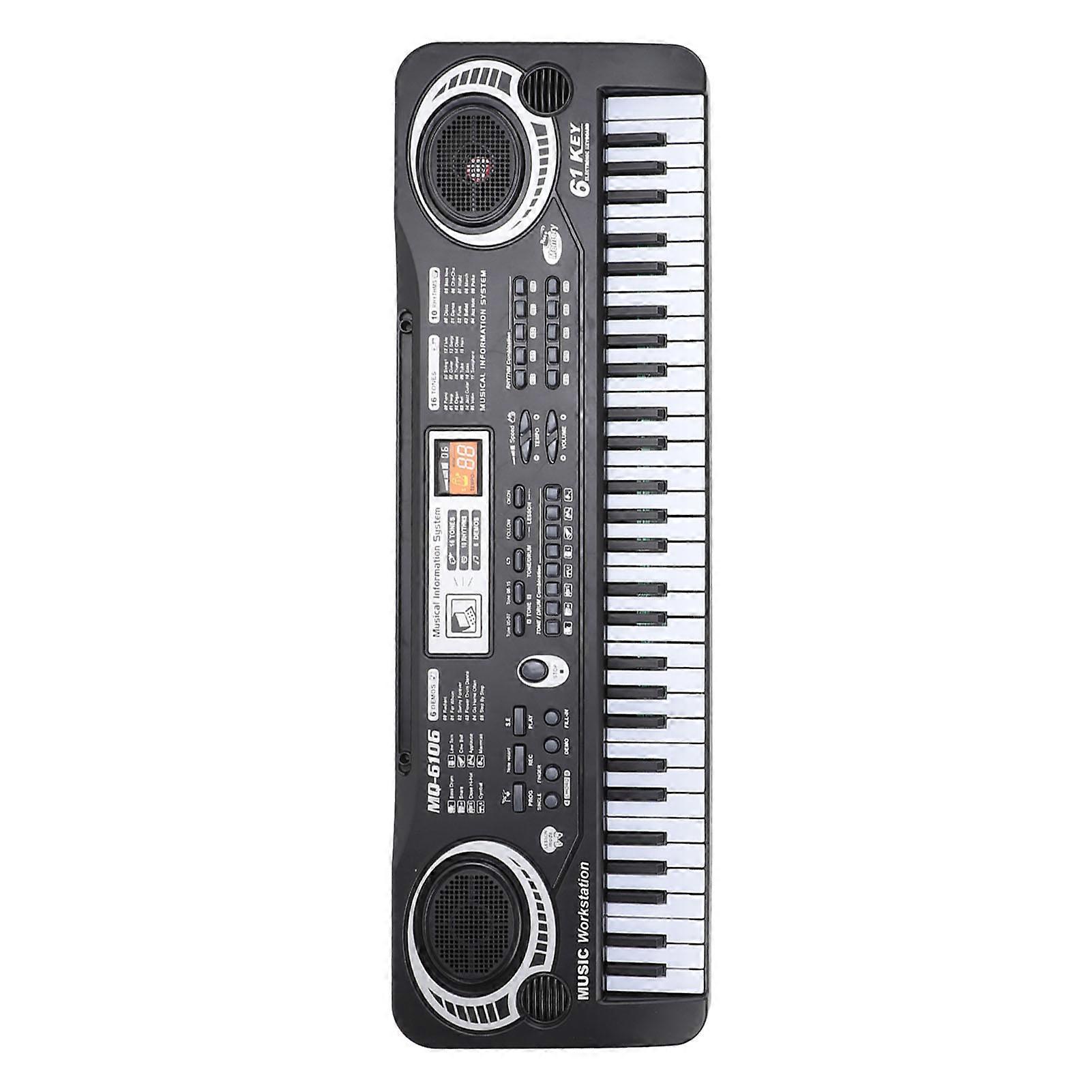 61 Keys Kids Electronic Piano Toy with Microphone & Learning Features