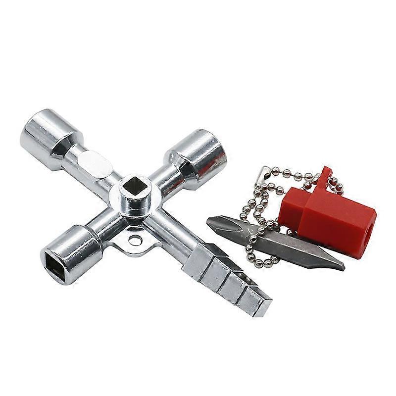 Universal Electrical Cabinet Key Triangle Key Square Key for Train Electrical Cabinet Elevator Multifunctional Hand Tool, Versailles