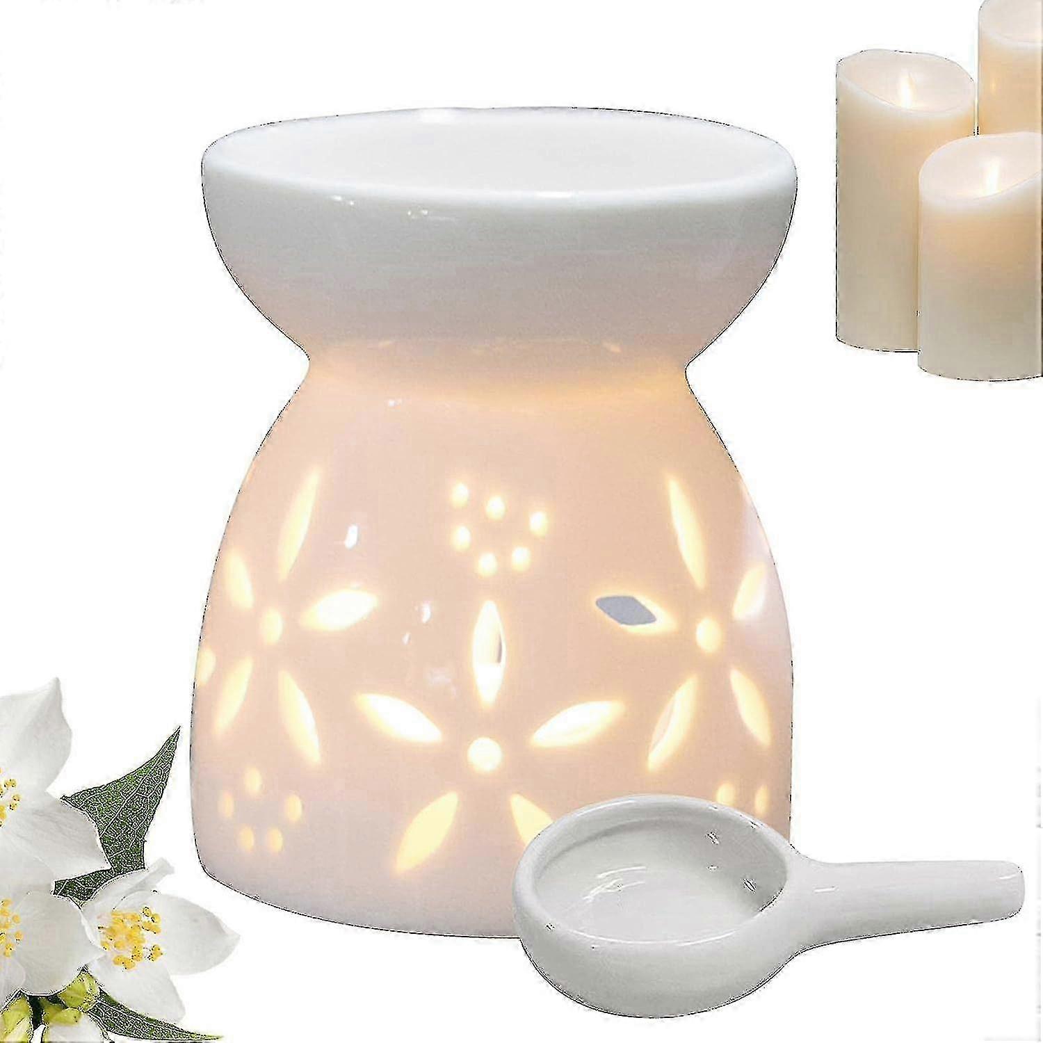 Tealight Wax Warmer, Ceramic Aroma Diffuser, Essential Oil Burner for Home Decor