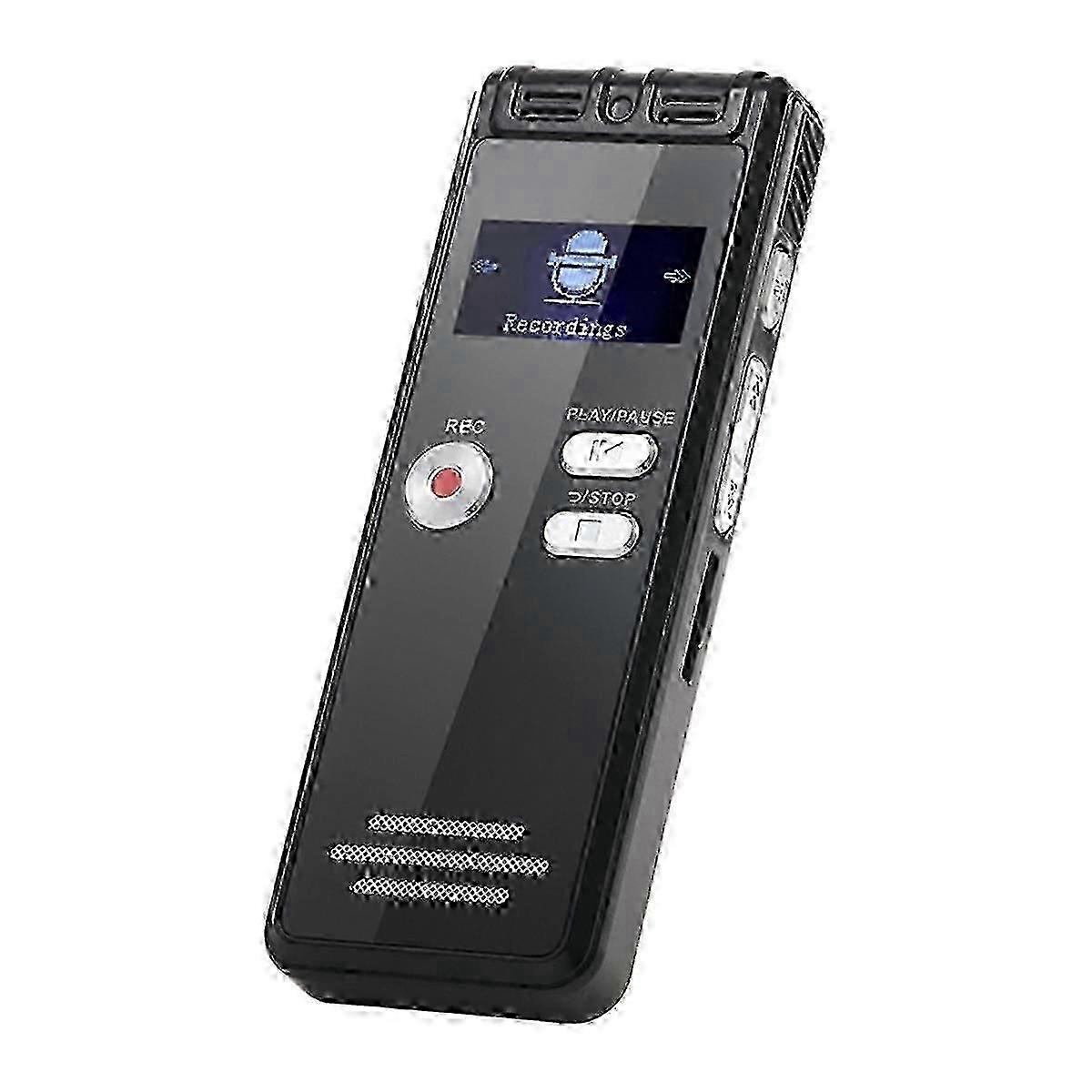 2025 64GB Digital Voice Recorder MP3 Player with HD 1536kbps Recording USB Charging Mic and Speaker