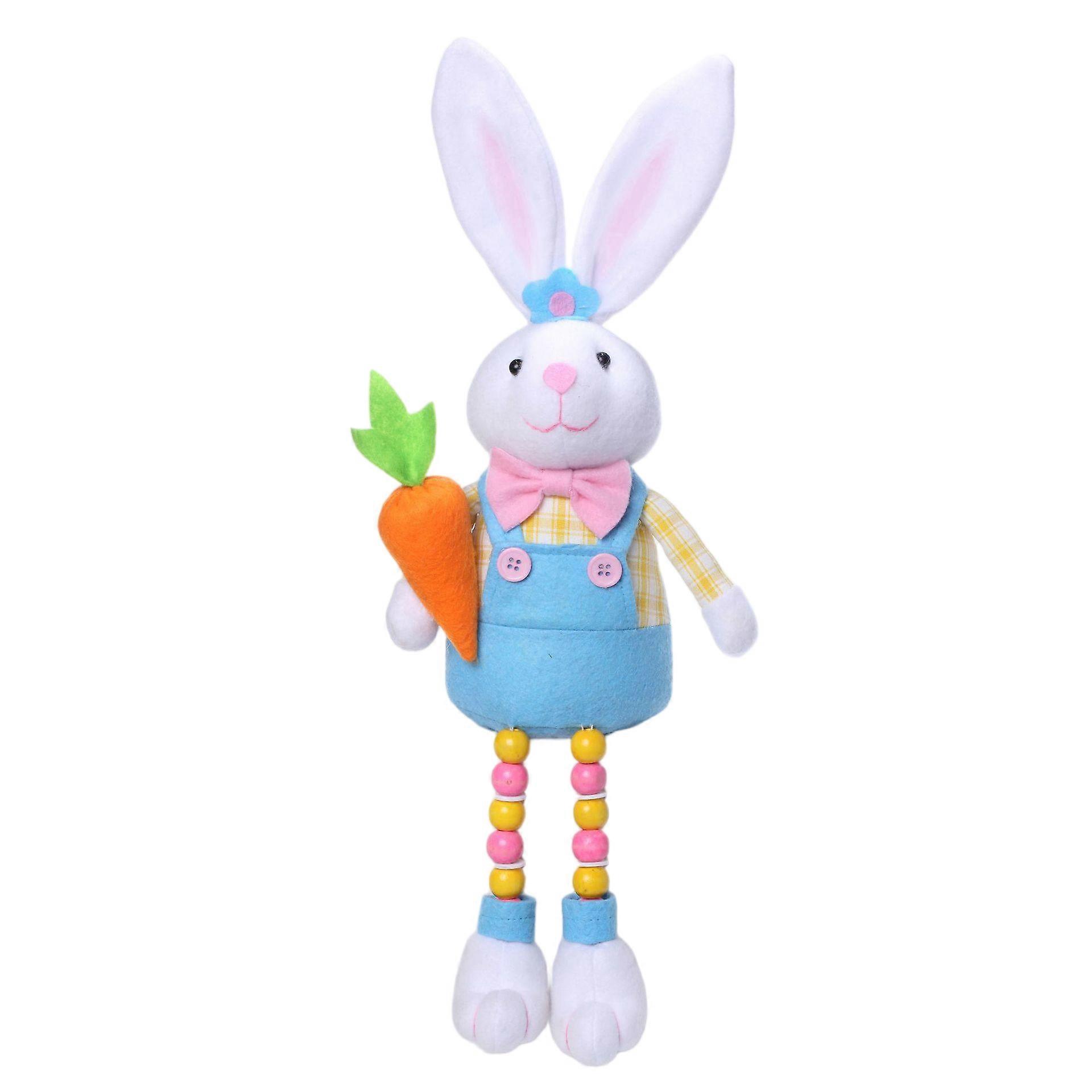 Plush toy ornament, a rabbit holding a radish in a pastoral European and American style, suitable for multiple scenarios