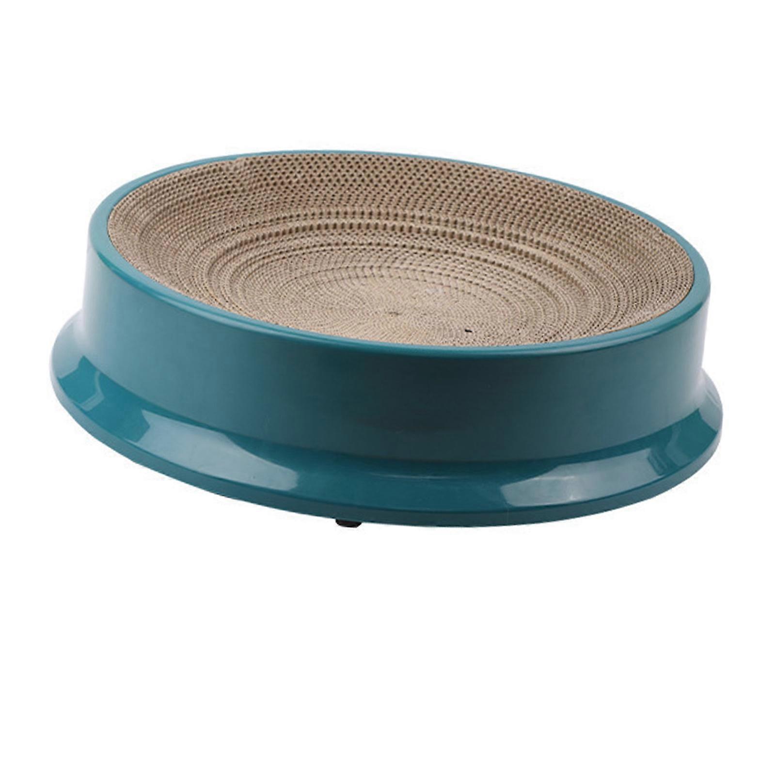 Cat Scratcher Bed Large Round Dark Green with Replaceable Board