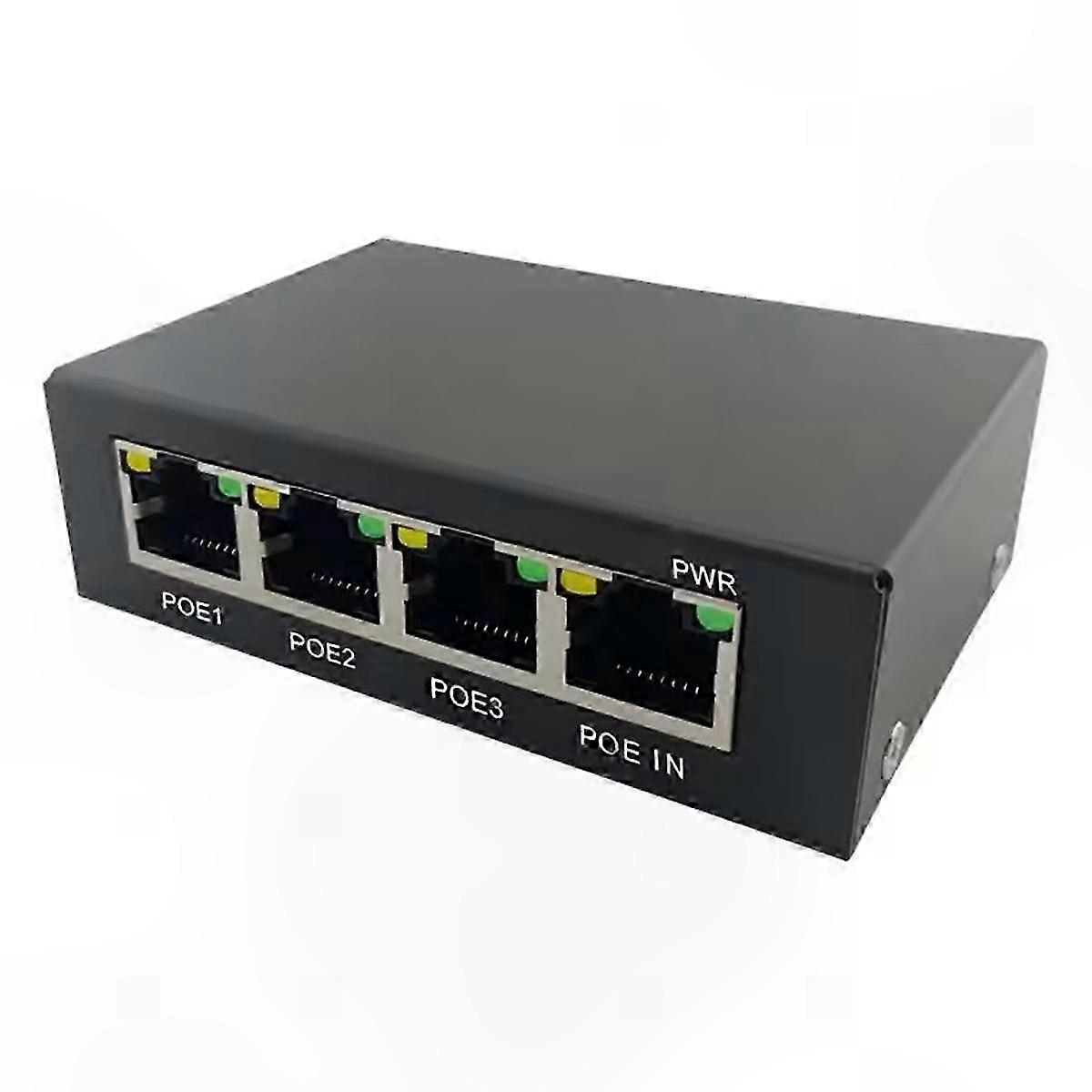 4-Port Full Gigabit PoE Network Switch Extender for IP Cameras and NVR Systems