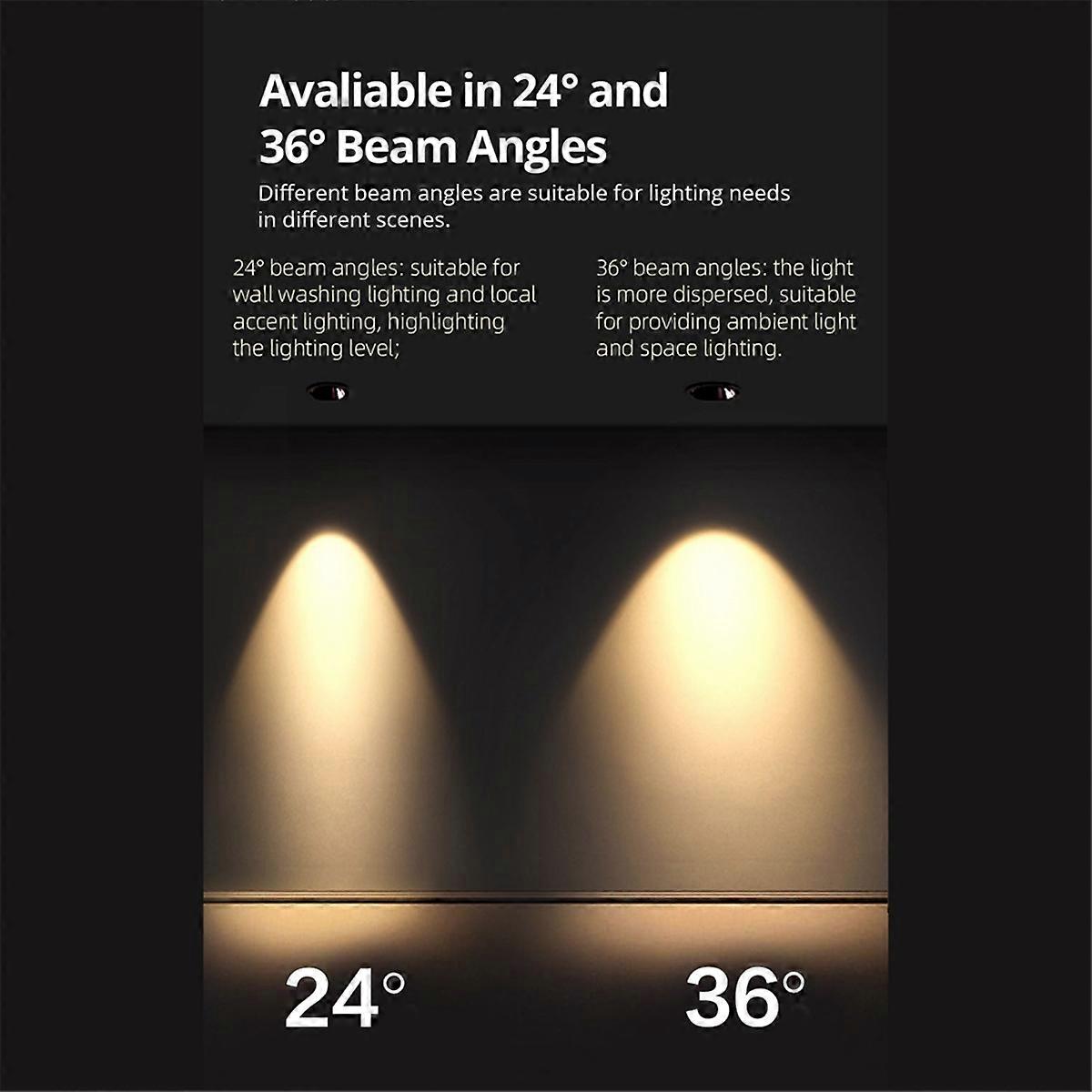 Matter WiFi LED Spotlight 12W Anti-Glare Dimmable Ceiling Light 24°Angle Adjustable Support Voice Control