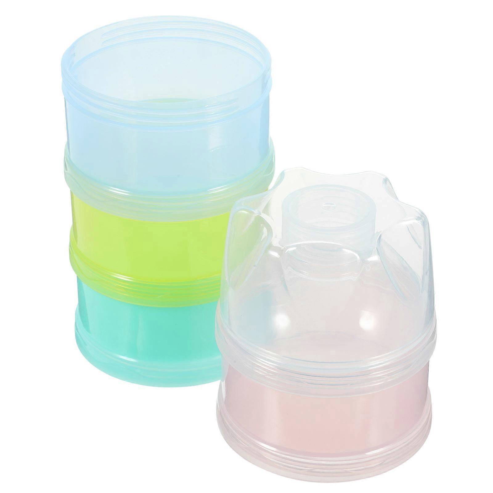 Stackable Non Spill Formula Dispenser Travel Container for Oatmeal, Nuts & Candy Storage – Random Color