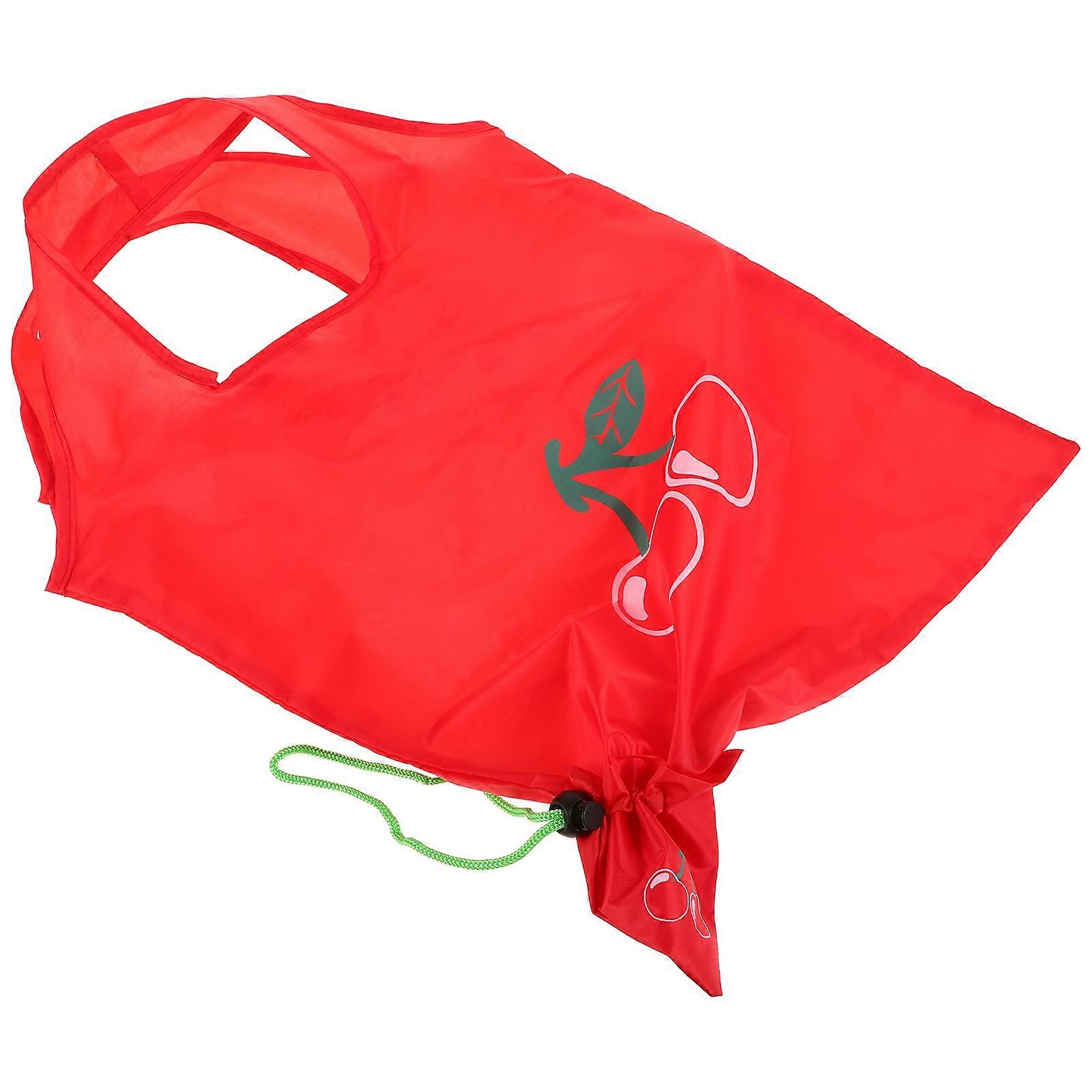 Shopping Bag Made from Polyester Perfect for Grocery Shopping Red Color Foldable and Lightweight 5 Pieces