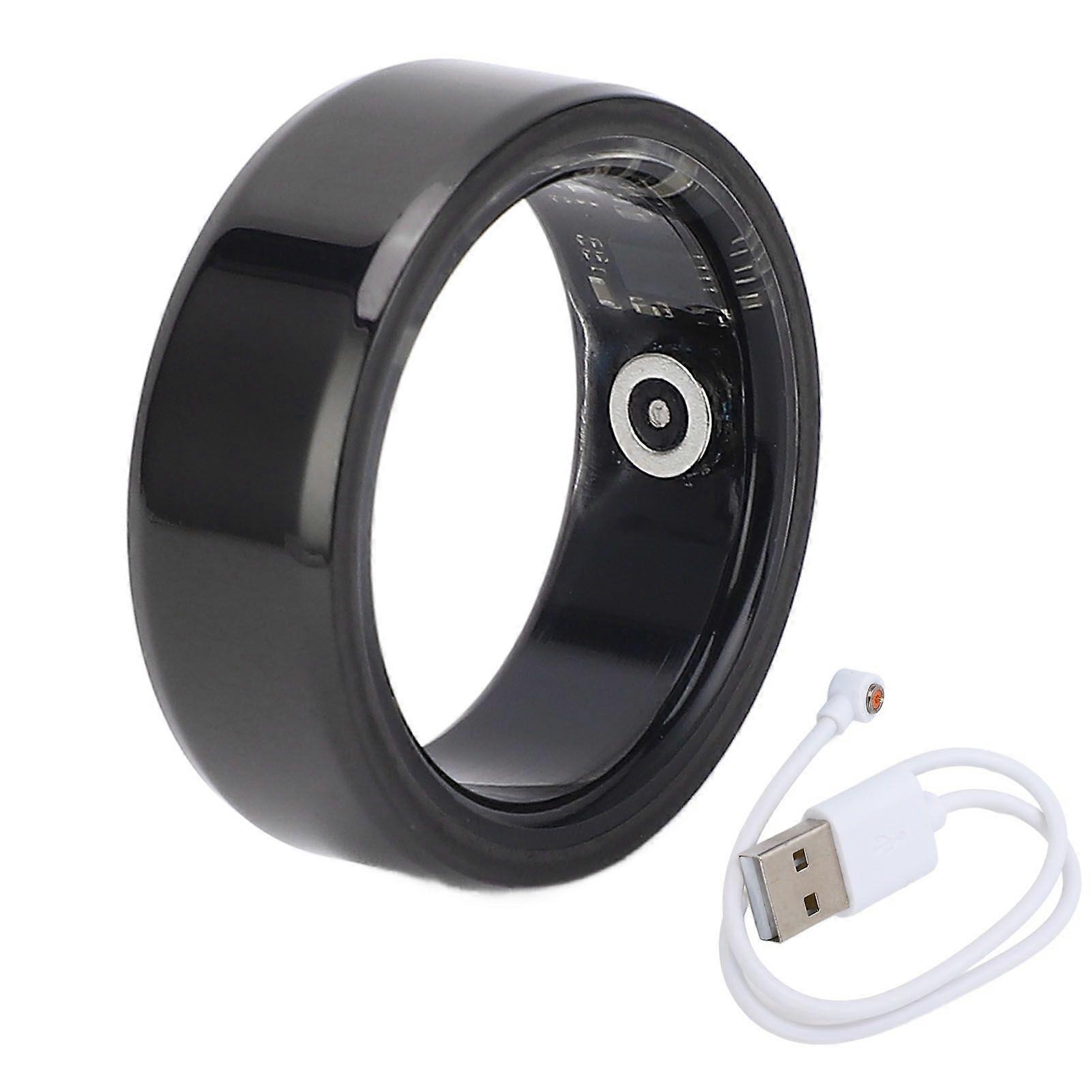 Fitness Smart Ring Intelligent Step Counting Sleep Monitoring IP67 Waterproof Health Tracker Ring Black Type 10