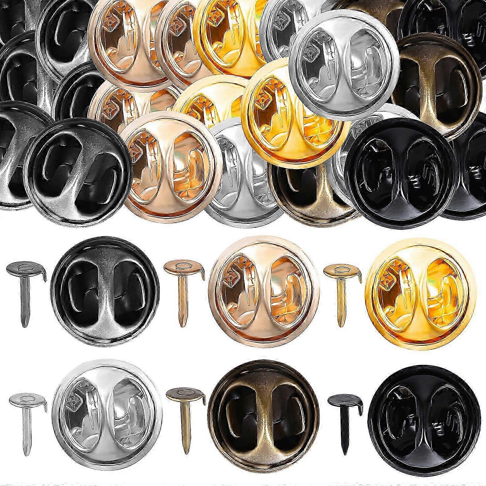 2025 120 Sets Butterfly Clutch Tie Tacks Pin Backs Replacement with Blank Pins for Craft Making