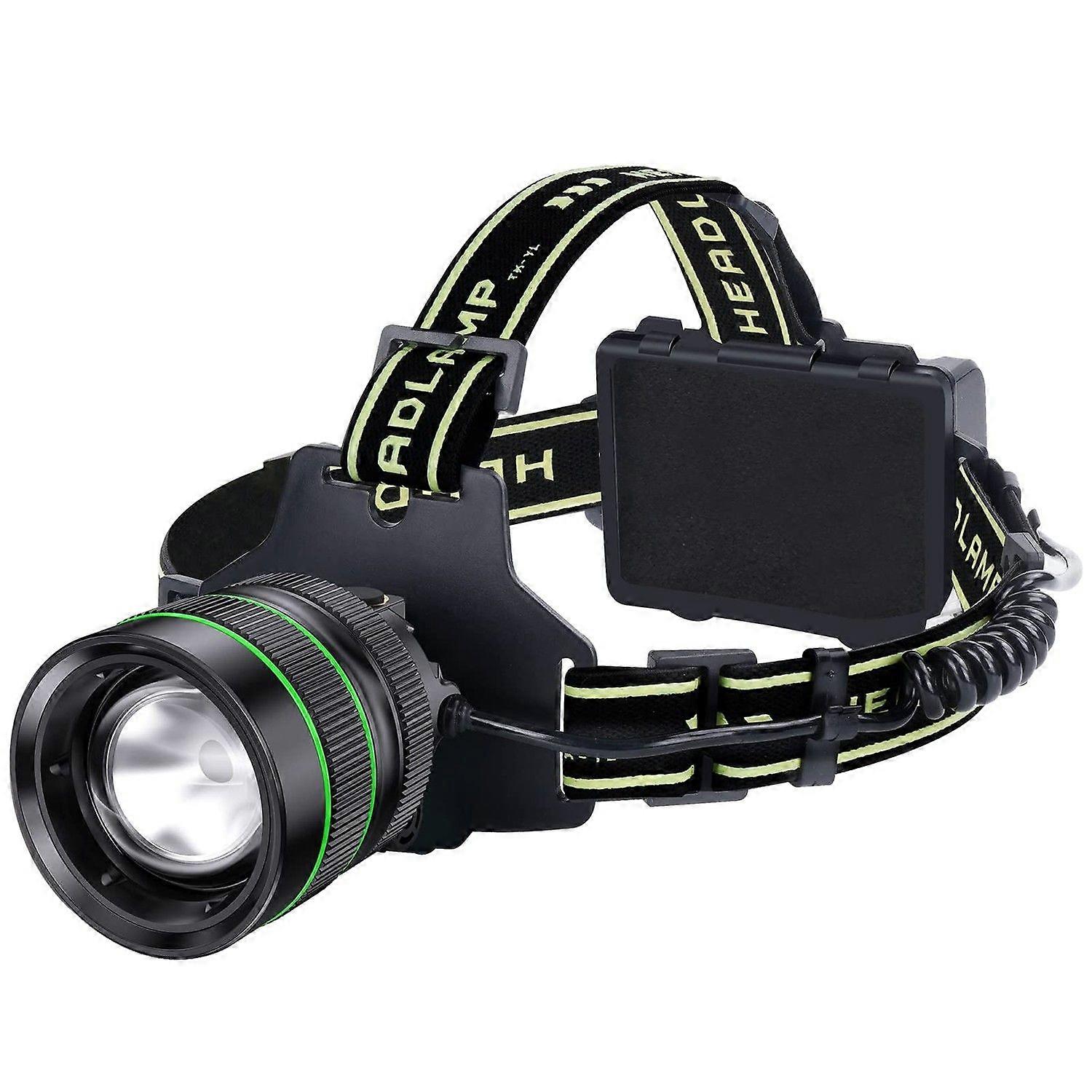 120,000LM Super Bright LED Rechargeable Headlamp, Zoomable Head lamp with 5 Lighting Modes, 90 Adjustable & IP67 Waterproof for Camping | Hiking | Cli