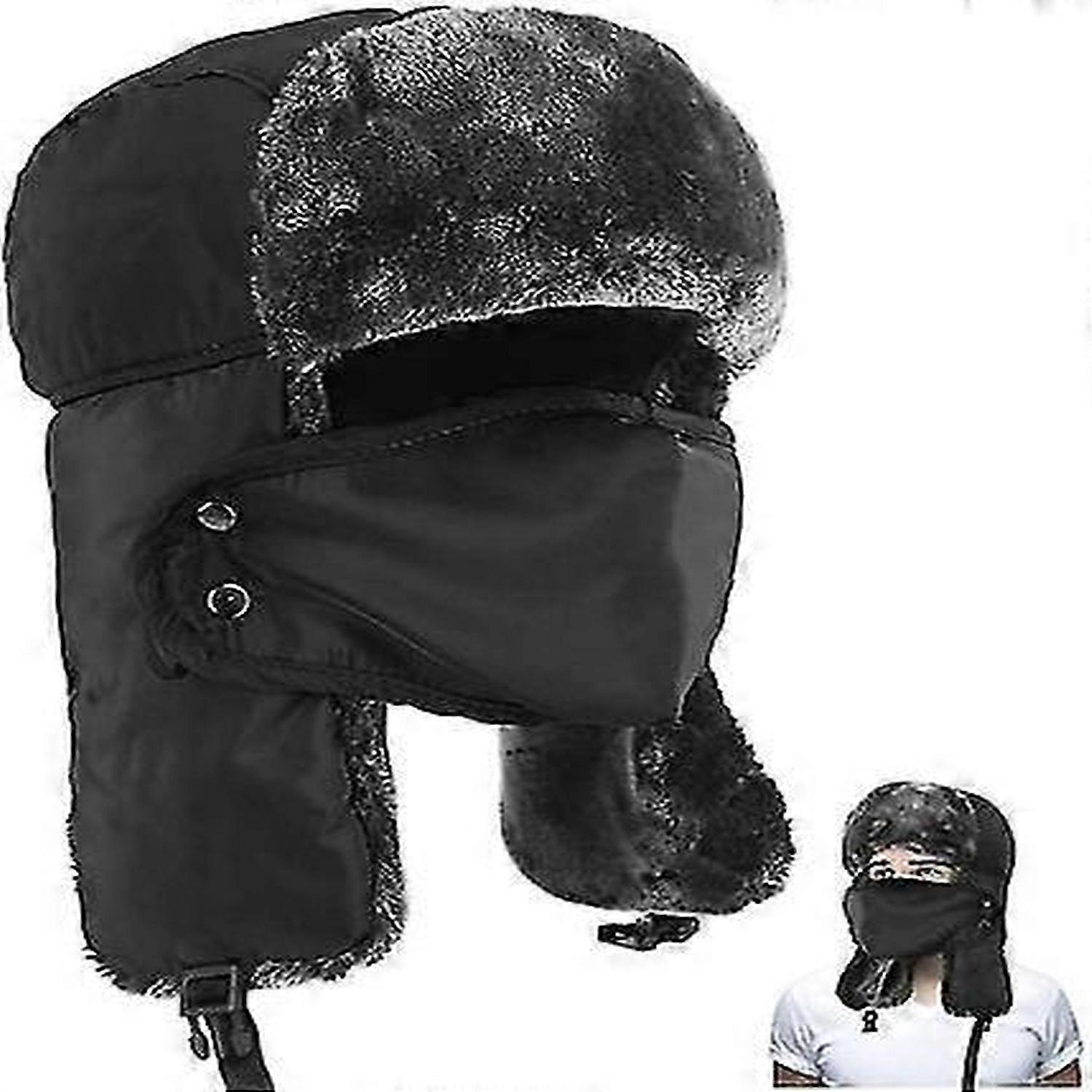 Pilot Cap Keep Warm In Winter With Black Mask